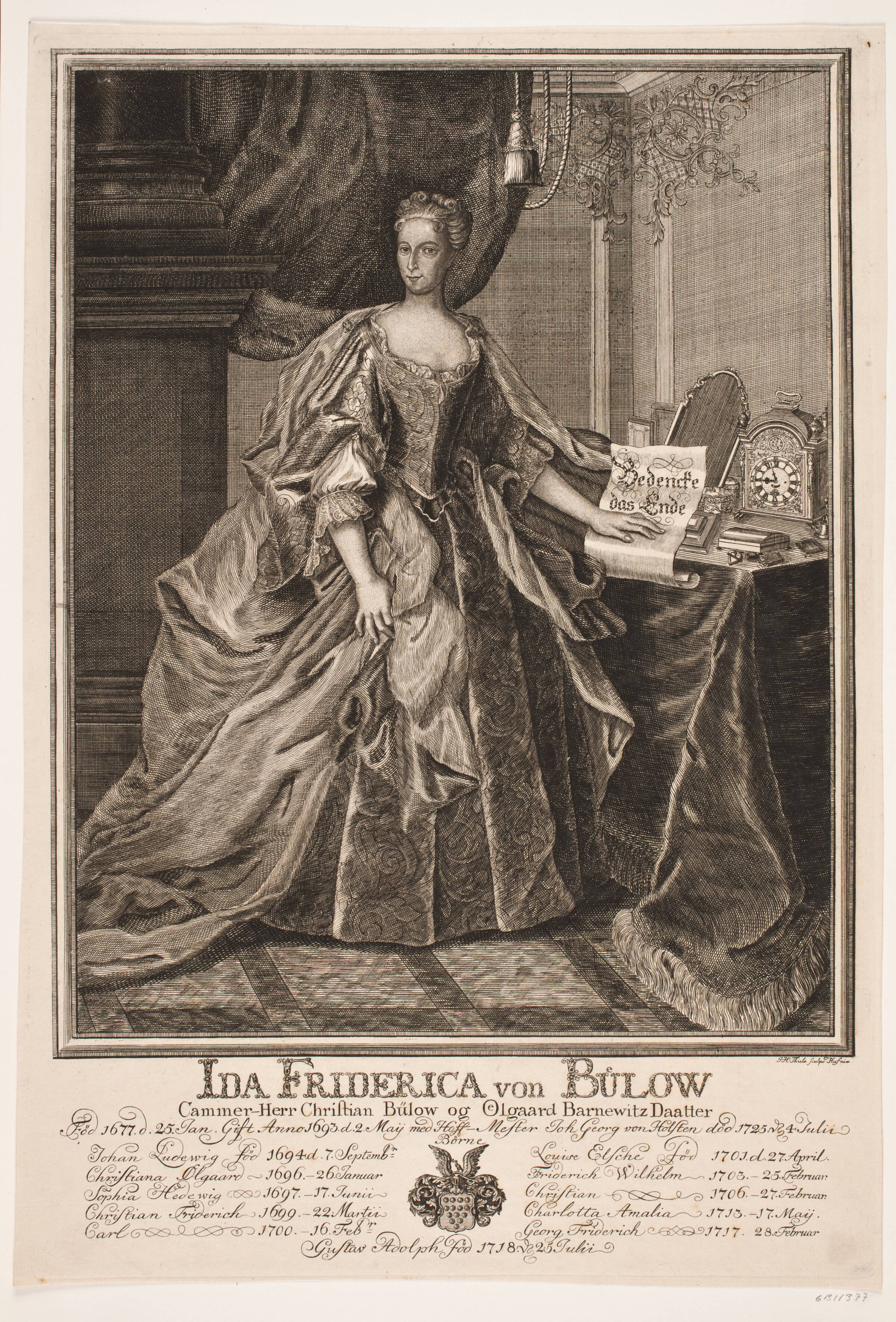 Ida Friderica von Bülow, Johan Herman Thiele, 1730-1747