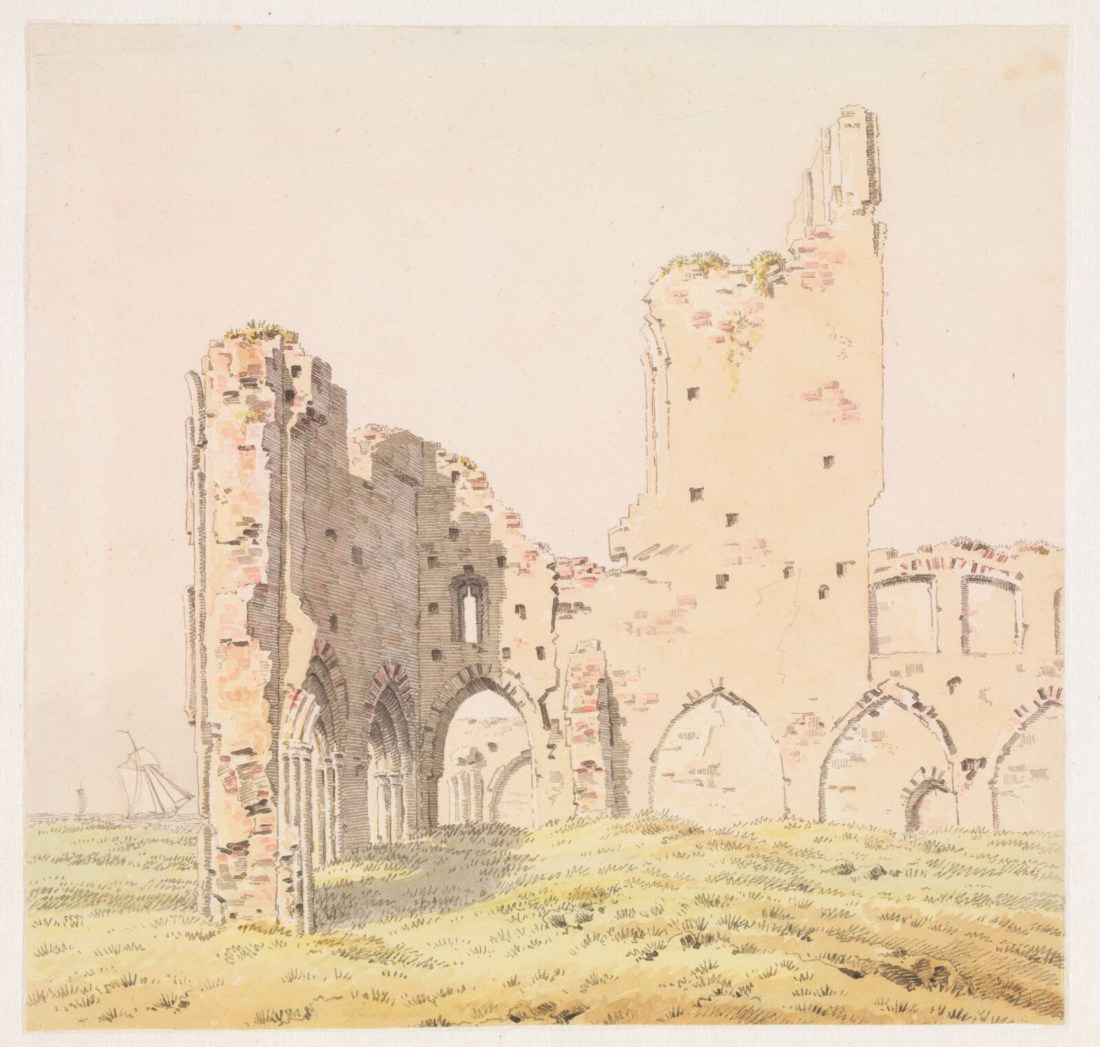 Eldena Abbey, near Greifswald in Swedish Pomerania, by Caspar David Friedrich, 1814