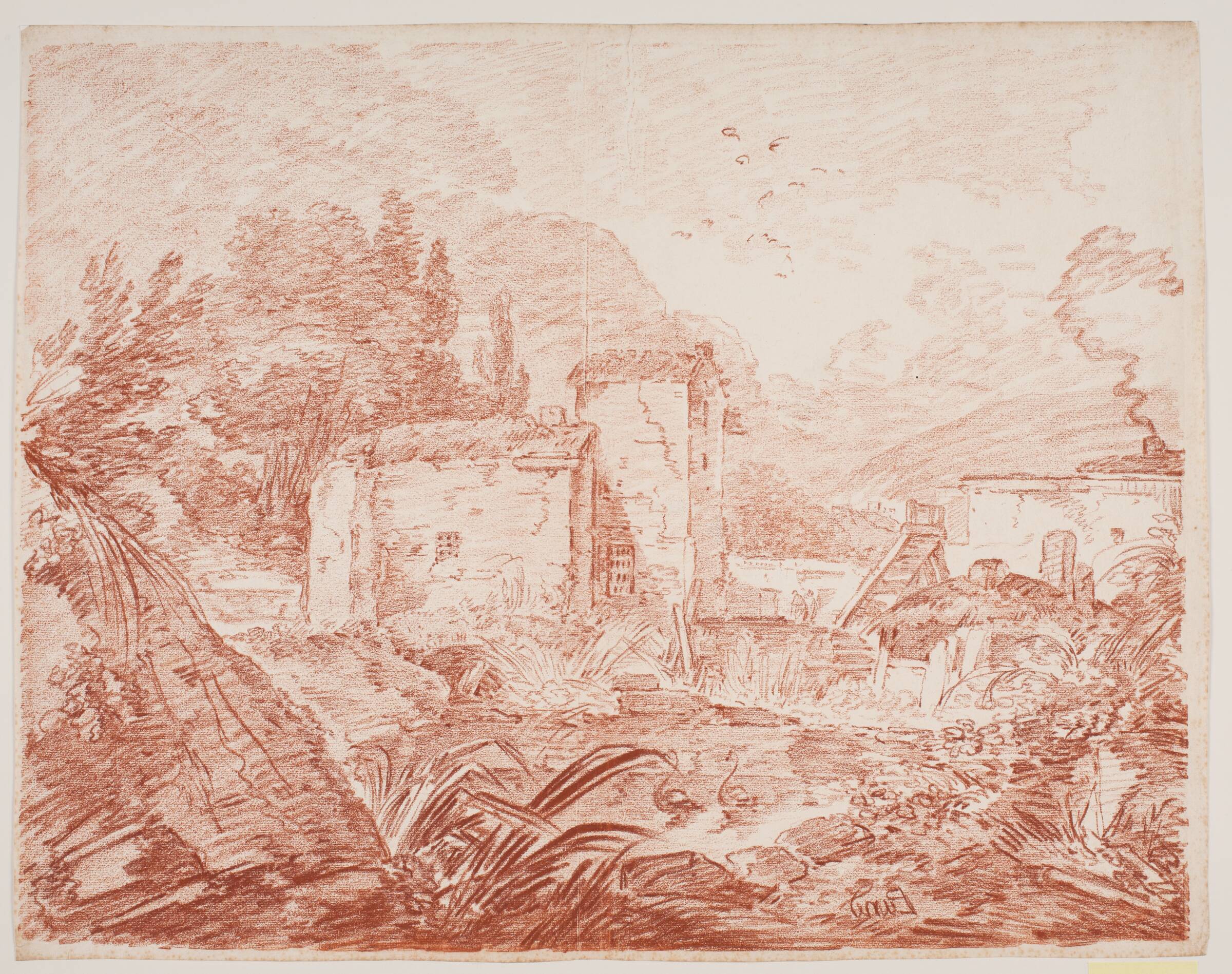 Italiensk fantasilandskab, Jens Petersen Lund, 1730-1793