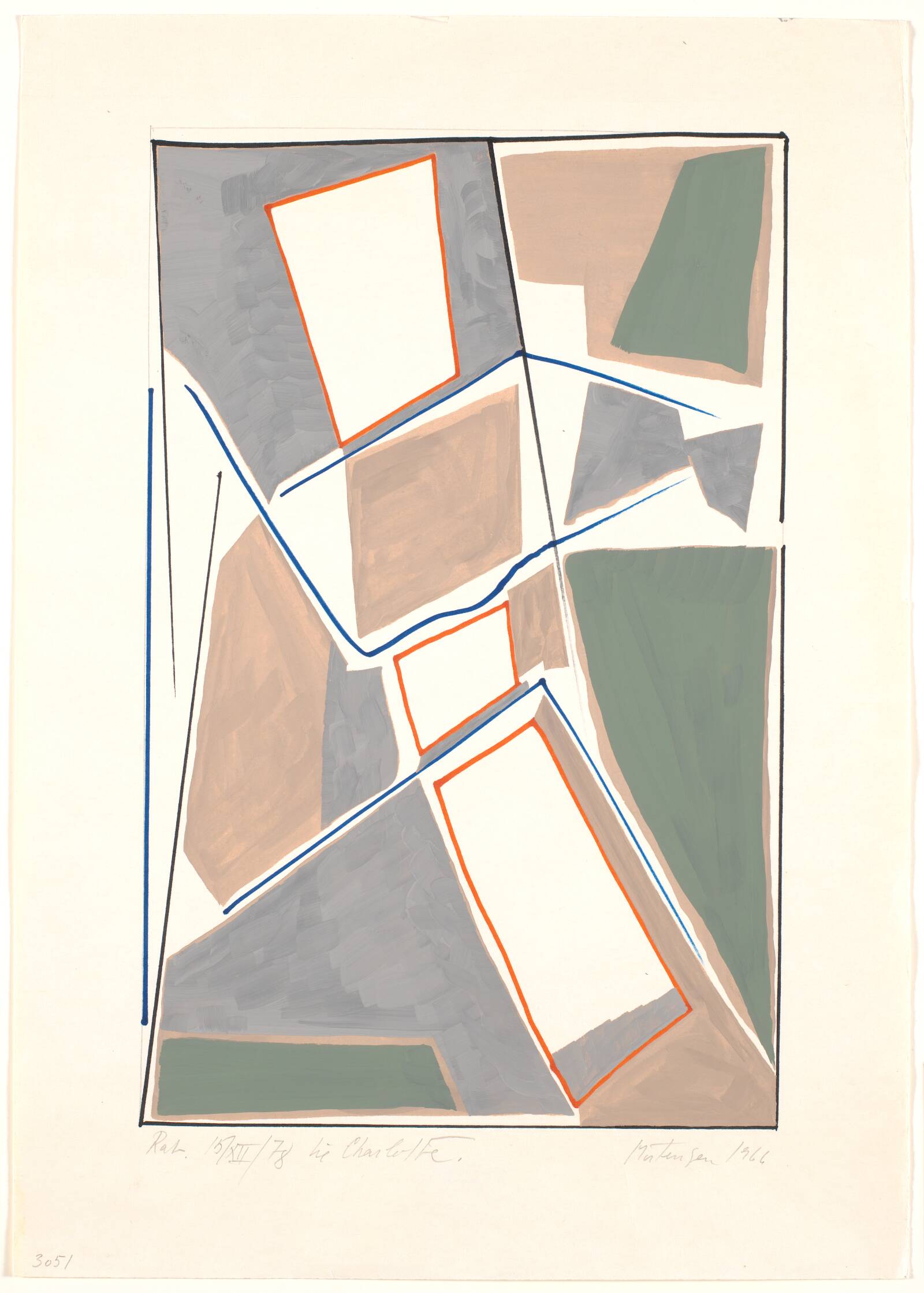 Uden titel, Richard Mortensen, 1966