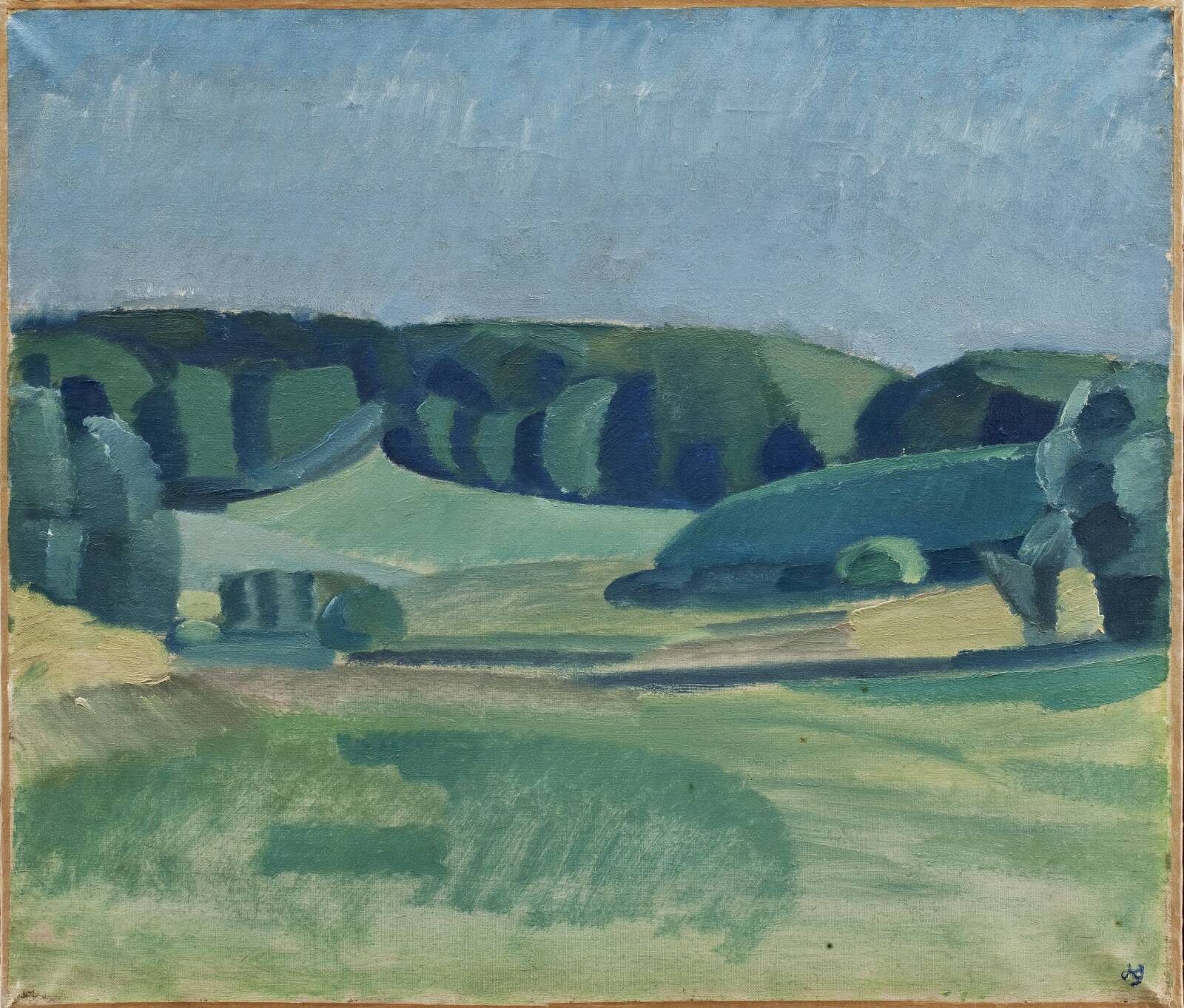 Landscape near Bistrup, by Harald Giersing, 1918