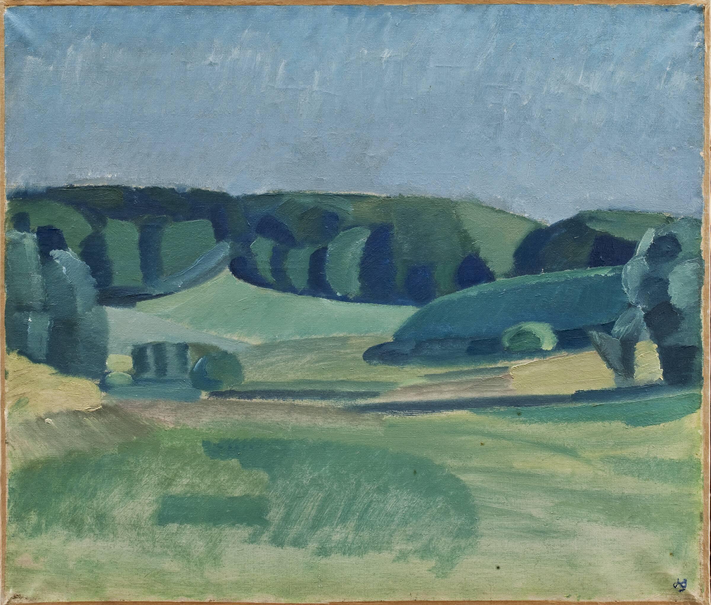 Landskab ved Bistrup, Харальд Гирсинг, 1918