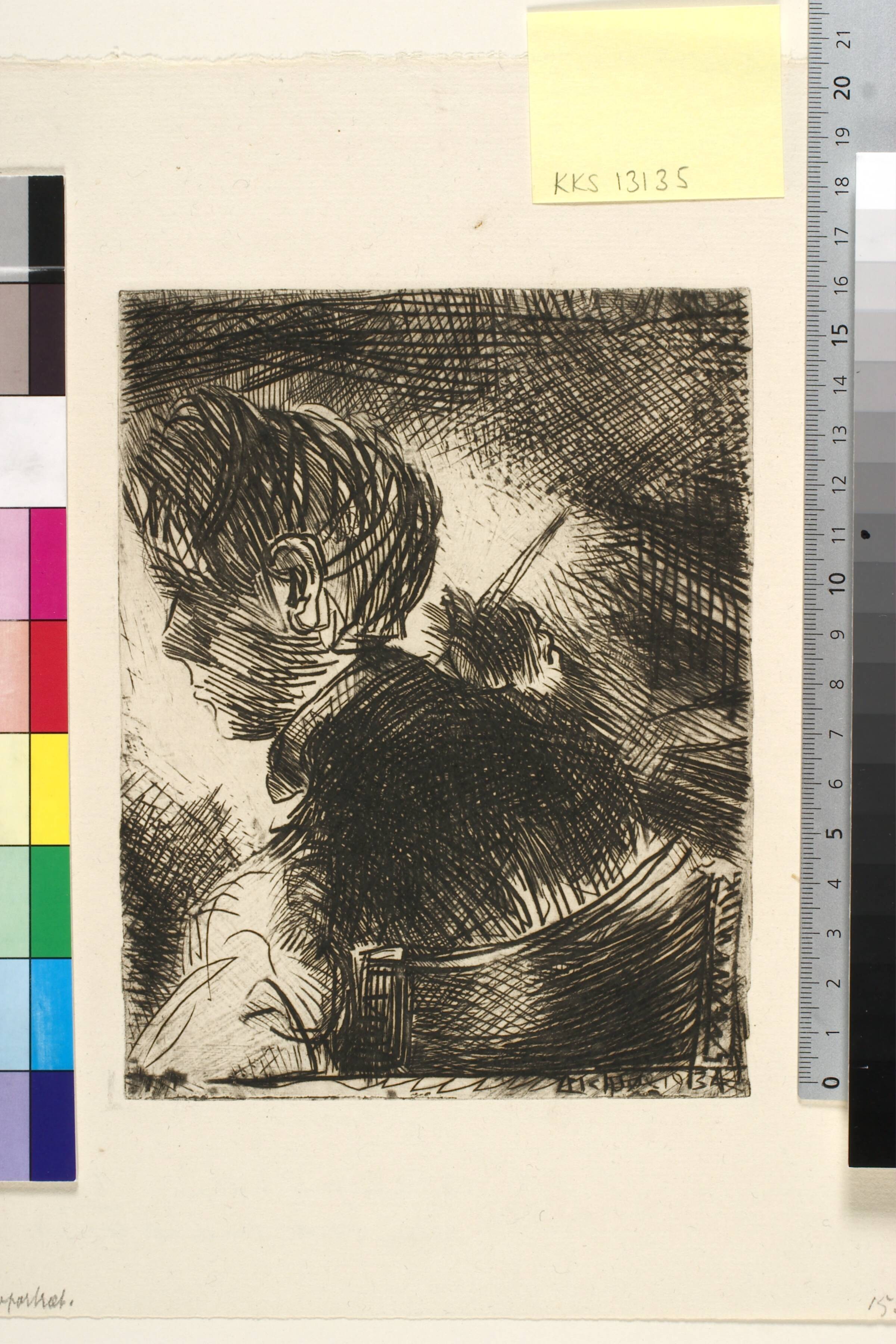 Selvportræt, Erich Erichsøe, 1934