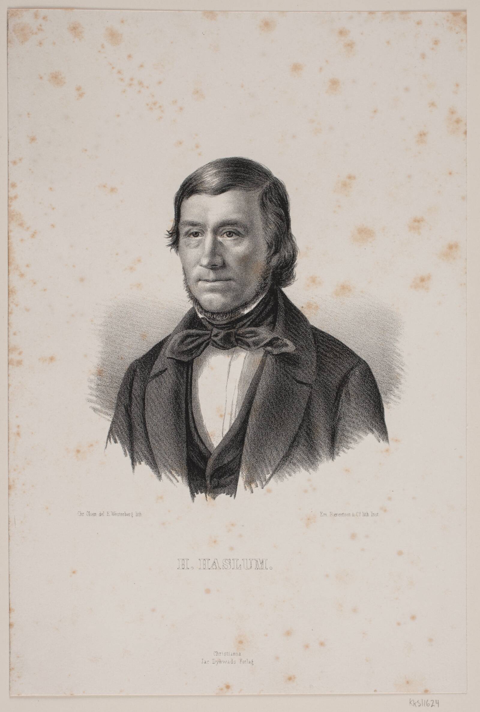 Hans Haslum, Edvard Westerberg, 1856-1857