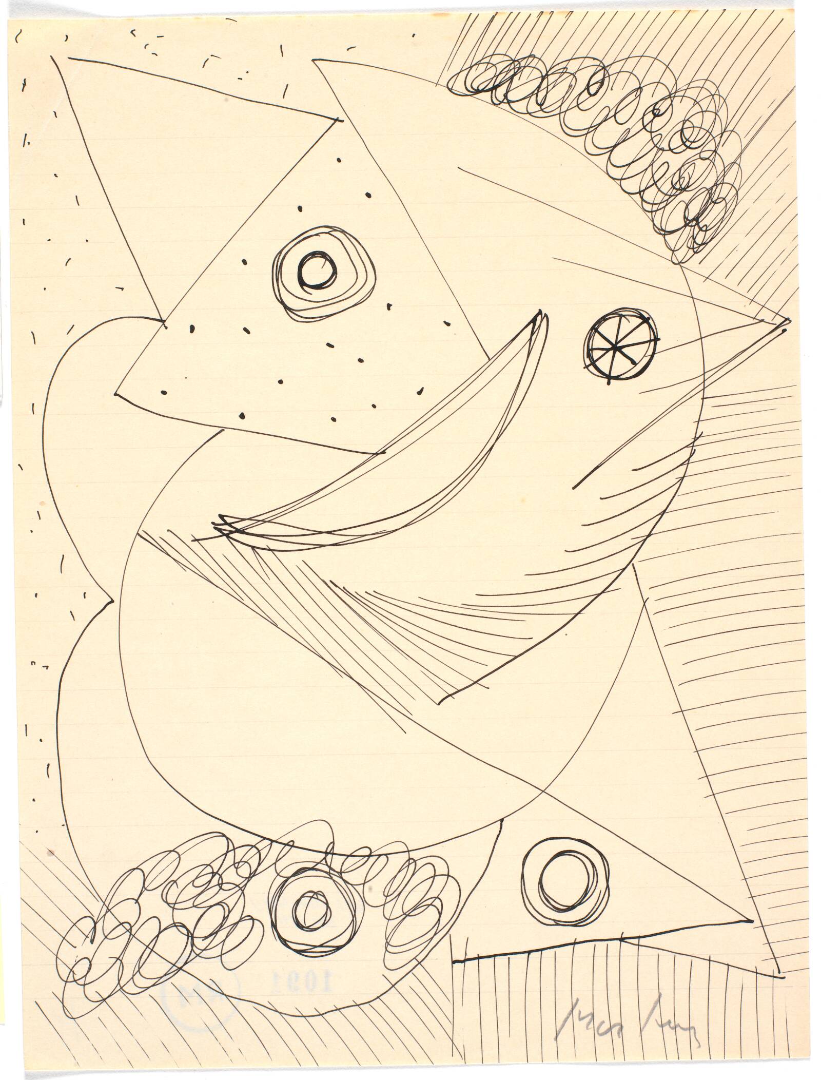 Kvindefiguration. "Portræt", Richard Mortensen, 1939-1941
