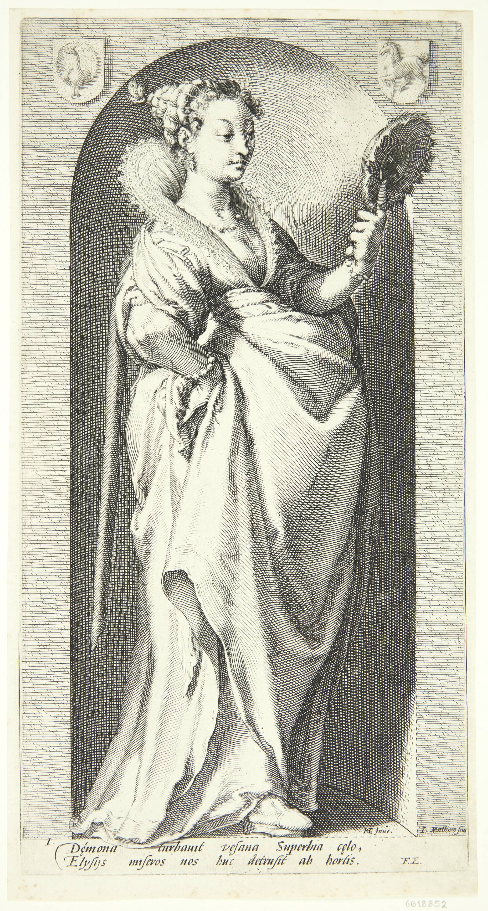 Hovmod, Jacob Matham, 1593