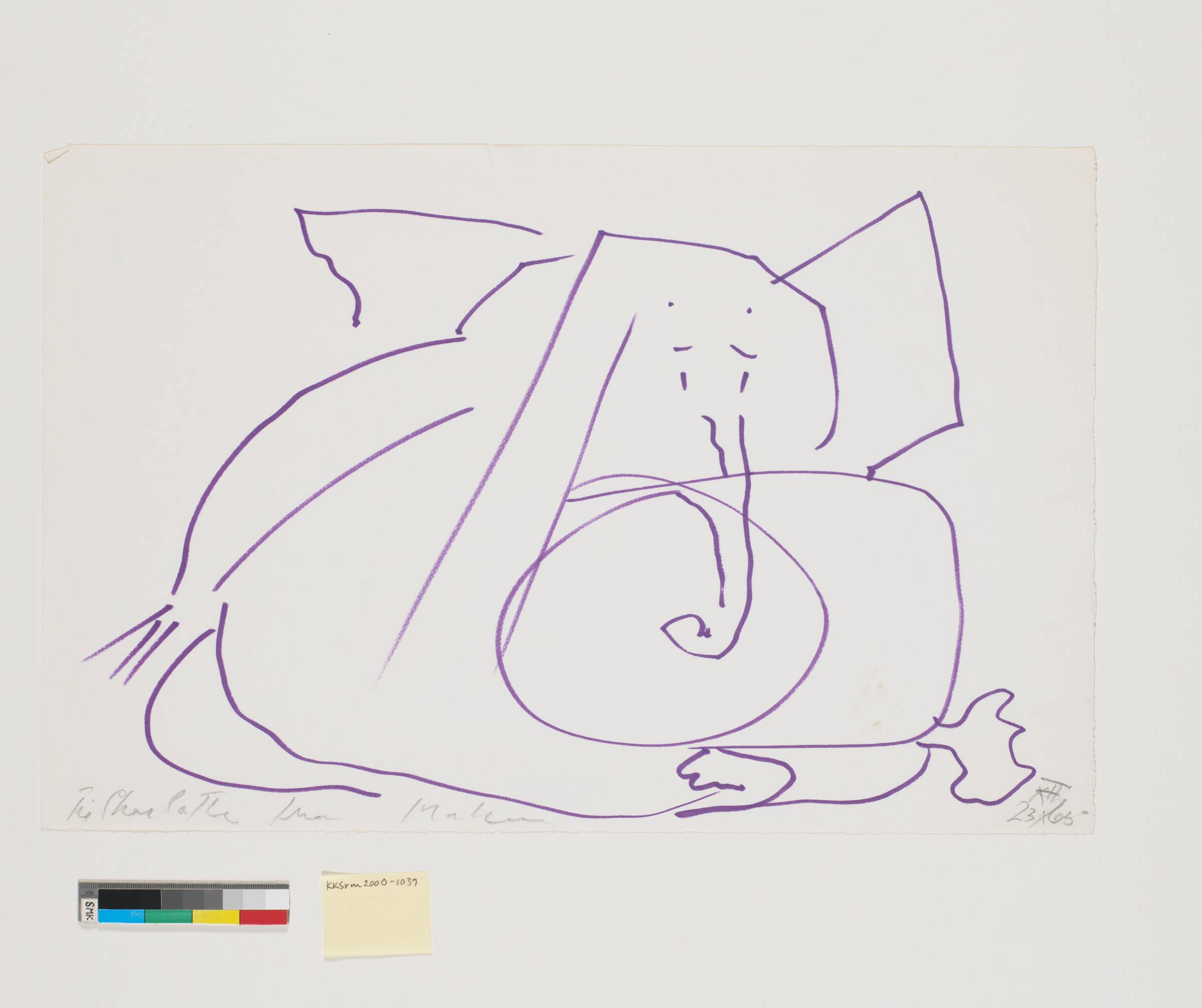 En elefant, Richard Mortensen, 1965