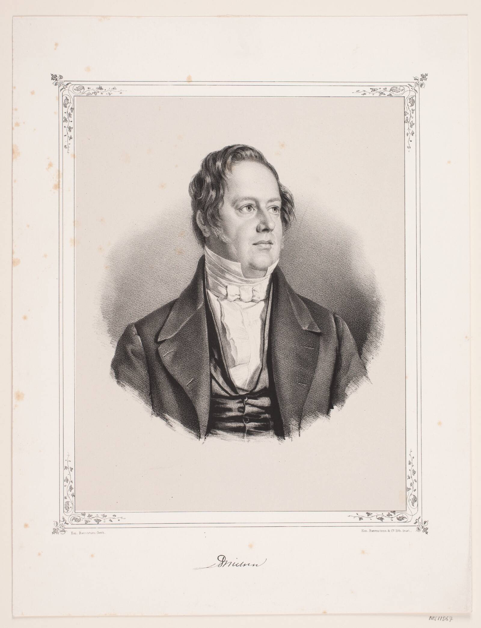 N. P. Nielsen, Emil Ditlev Bærentzen, 1840-1849