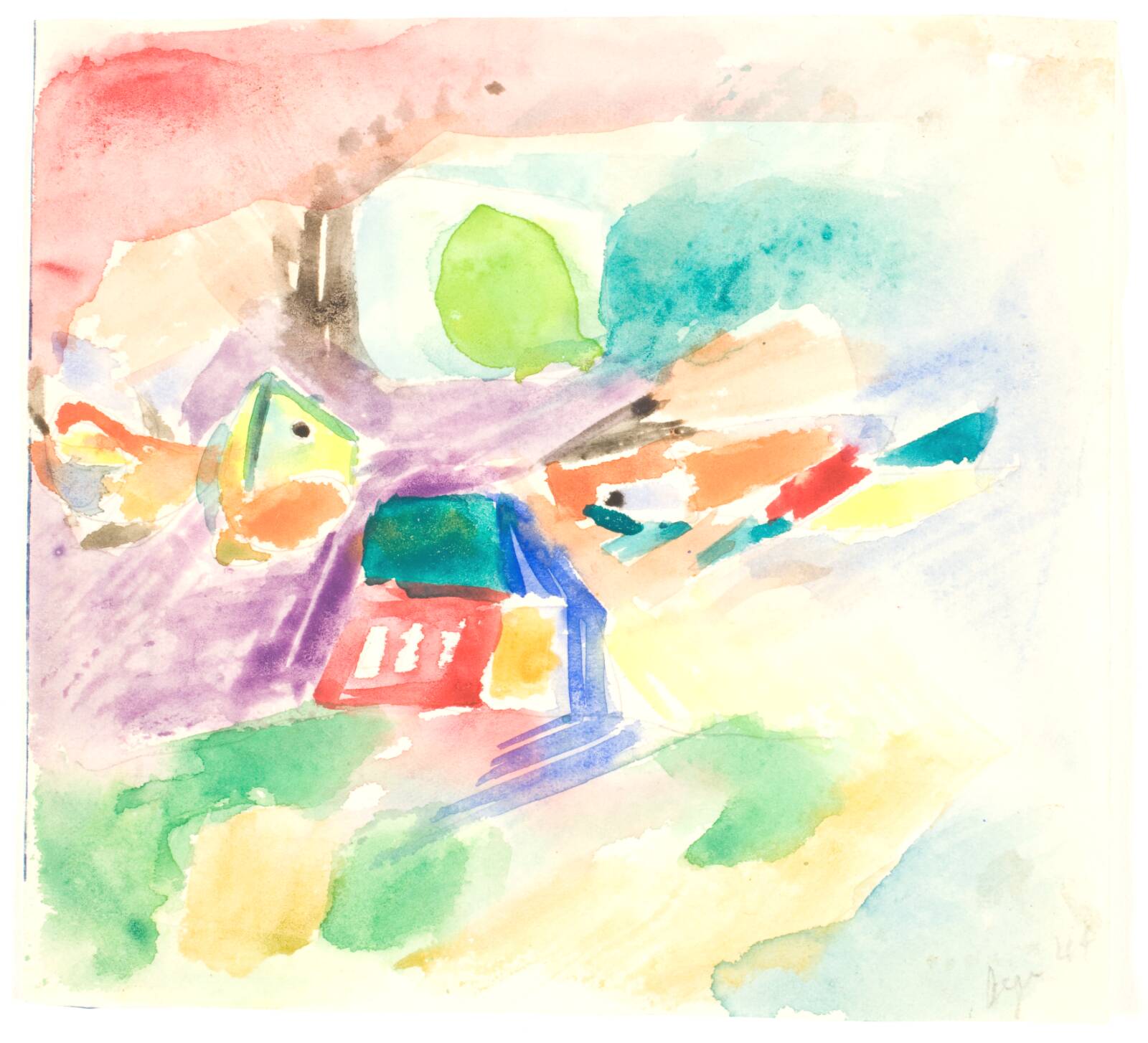 Abstrakt komposition, Asger Jorn, 1944