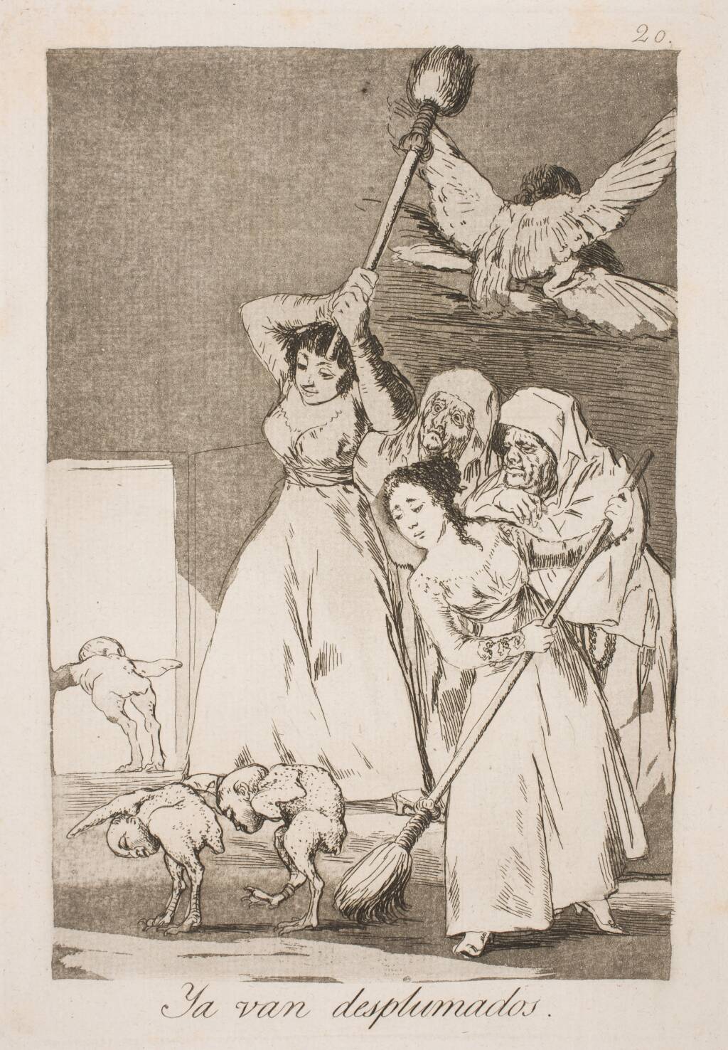 Her er de plukket for alle fjer, Francisco de Goya, 1797-1798
