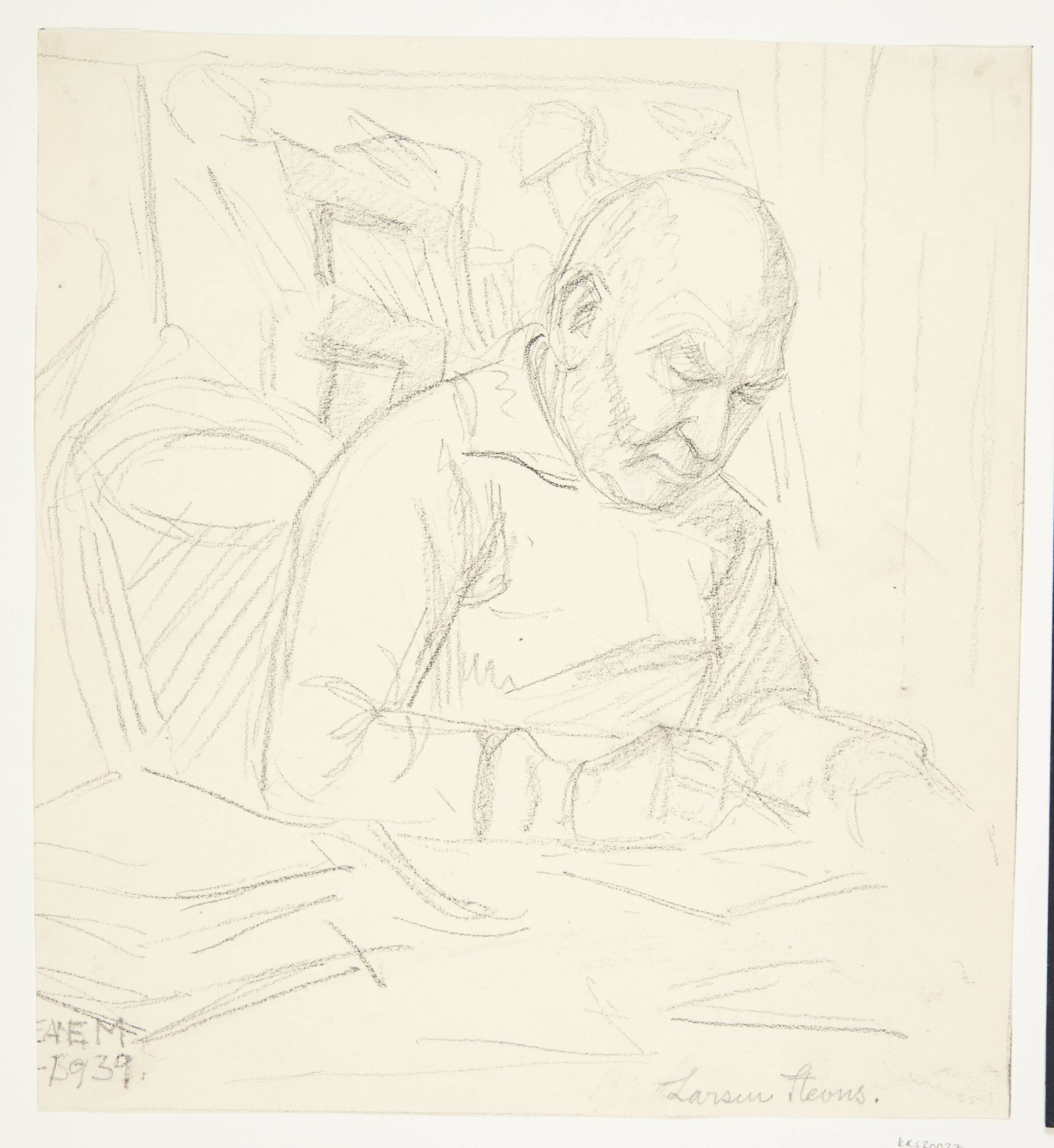 Portræt af maleren Niels Larsen Stevns, Anna Munch, 1939