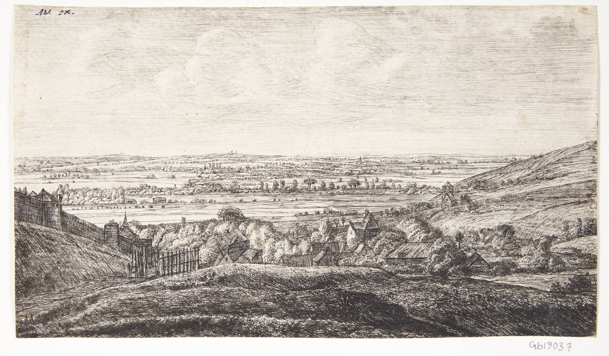 Landsby i en dal, Jan Ruyscher, 1625-1674