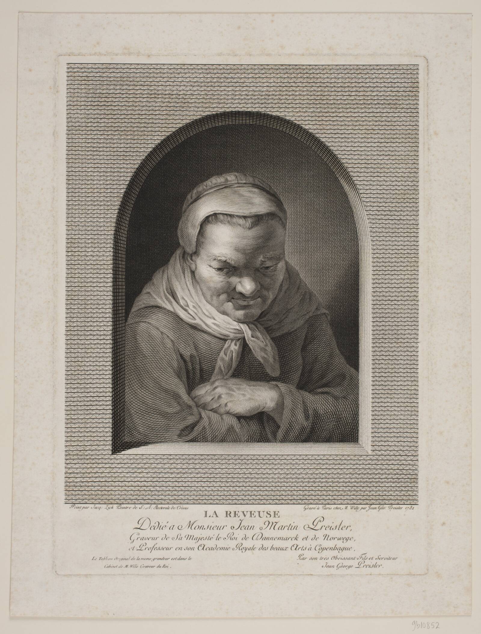La Reveuse, J.G. Preisler, 1782