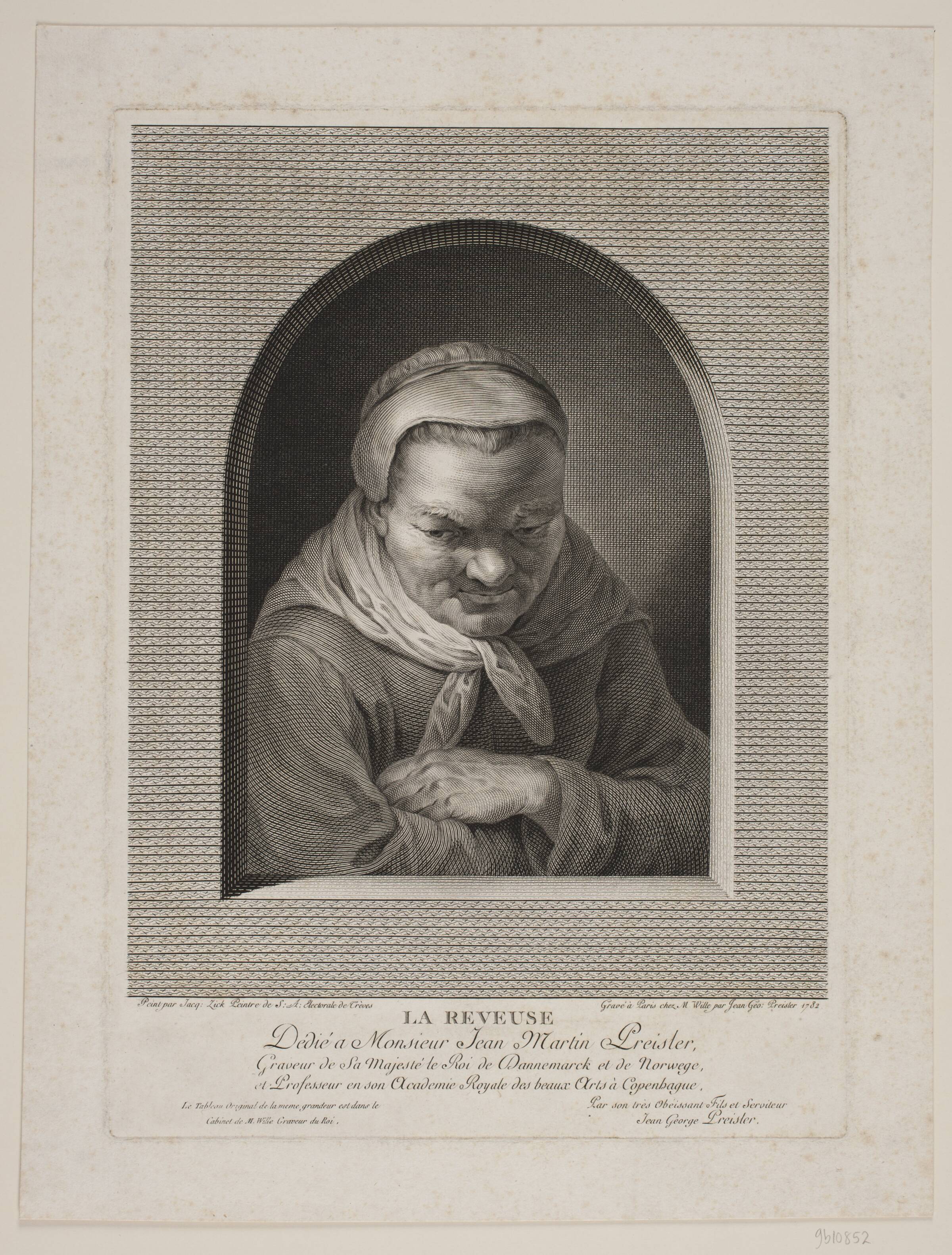 La Reveuse, J.G. Preisler, 1782