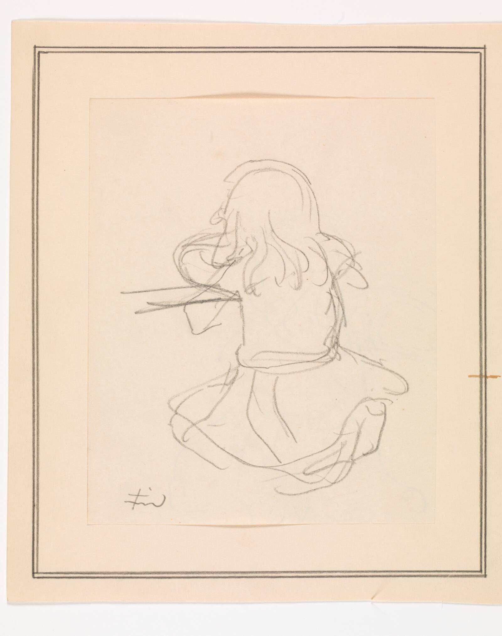 Siddende rygvendt pige, Ludvig Find, 1869-1945
