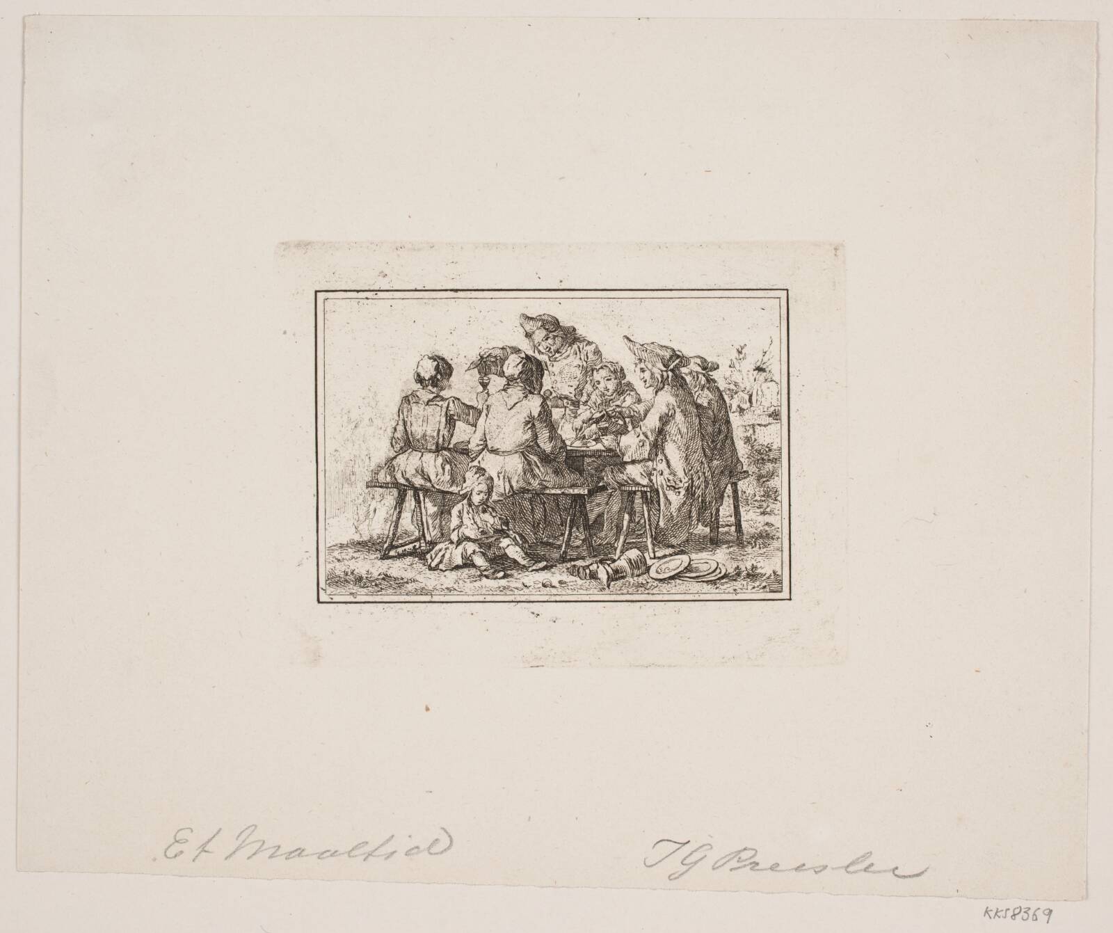 Et bondemåltid, Georg Haas, 1751-1817