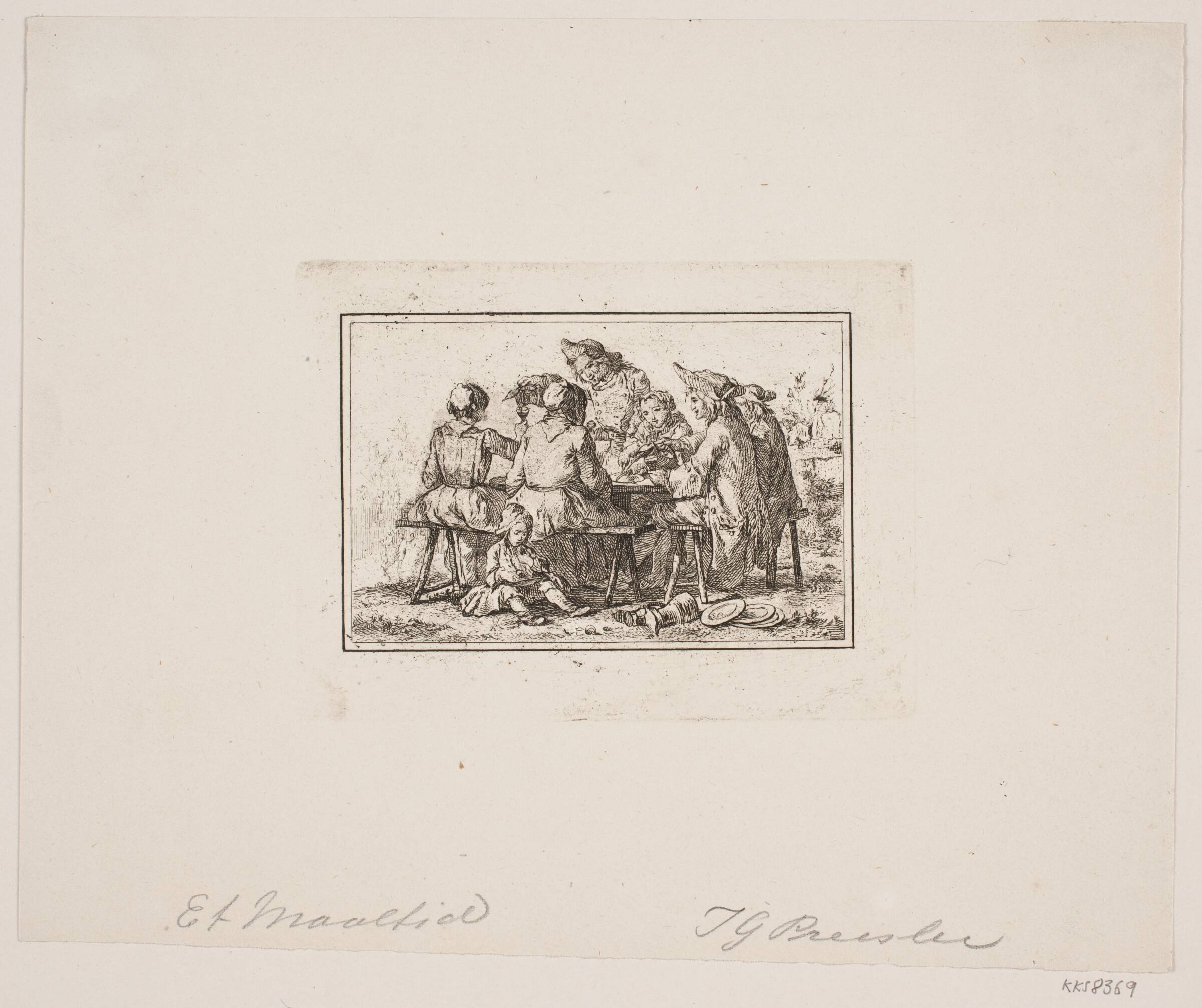 Et bondemåltid, Georg Haas, 1751-1817