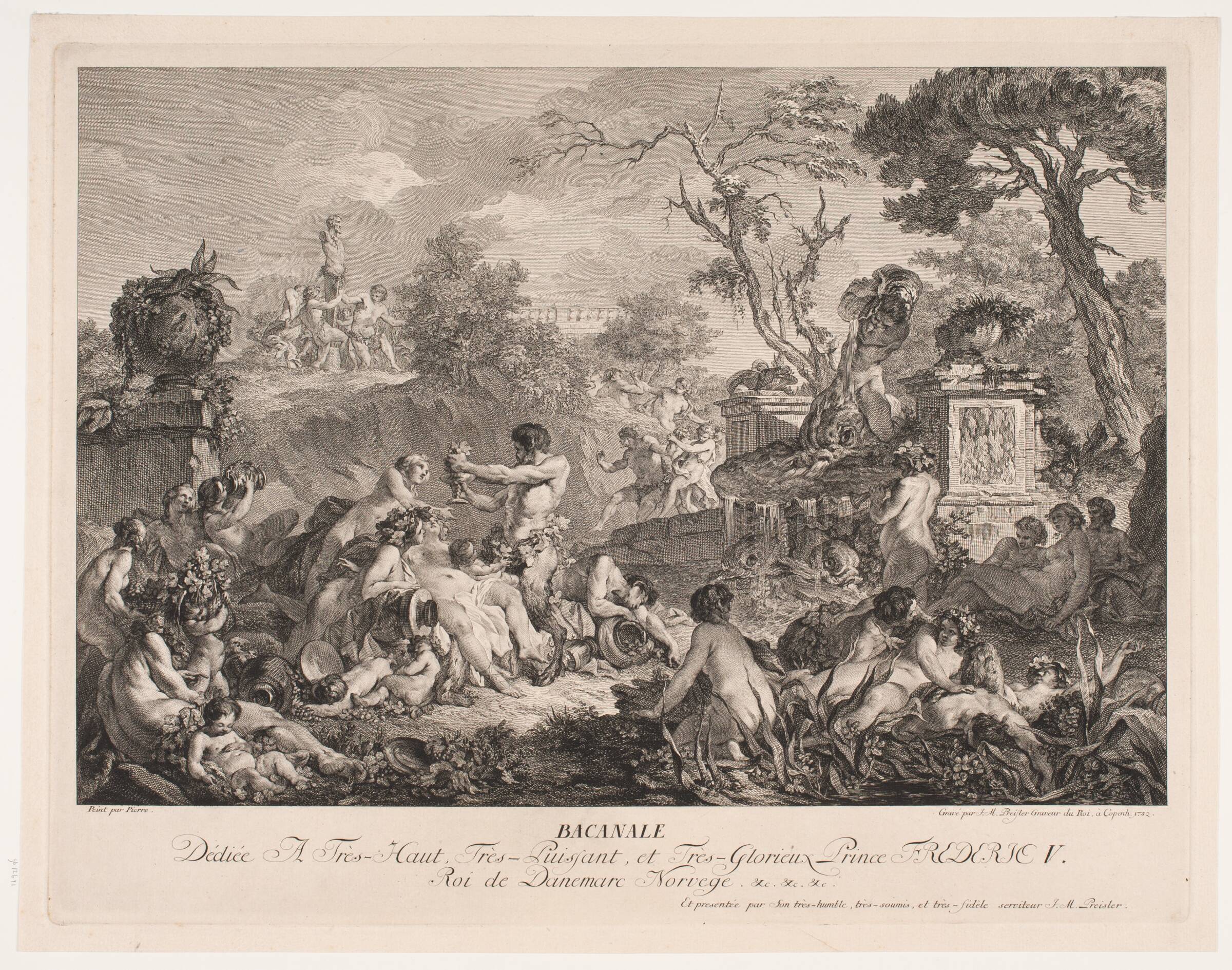 Bakkanal, J.M. Preisler, 1752