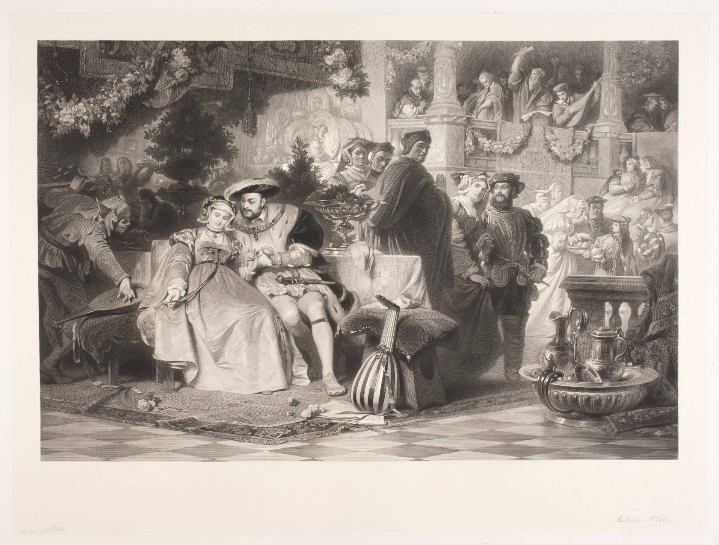 Henrik VIII og Anna Boleyn, Joel Ballin, 1848-1870