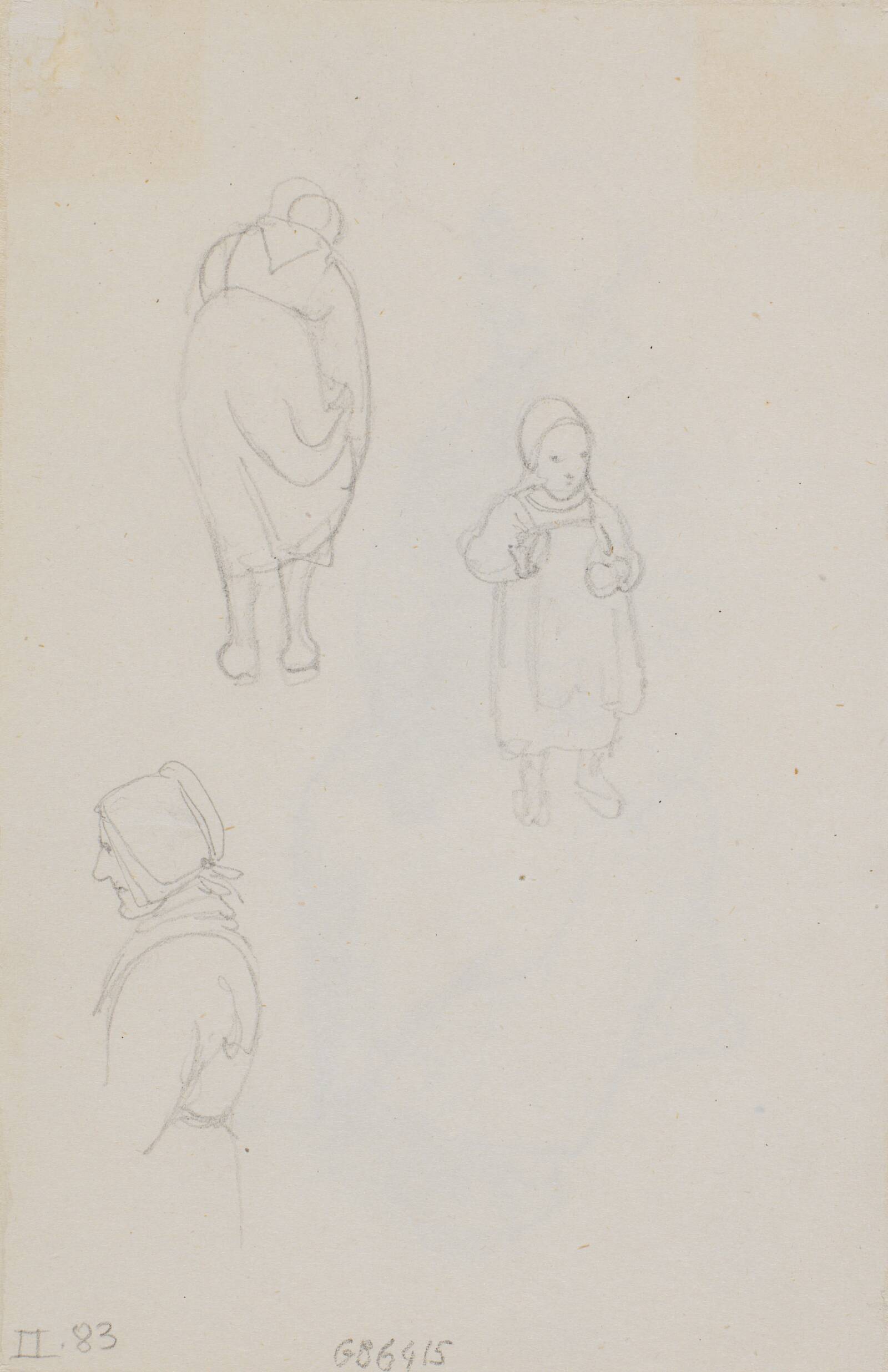 Figurstudier, Wilhelm Marstrand, 1851