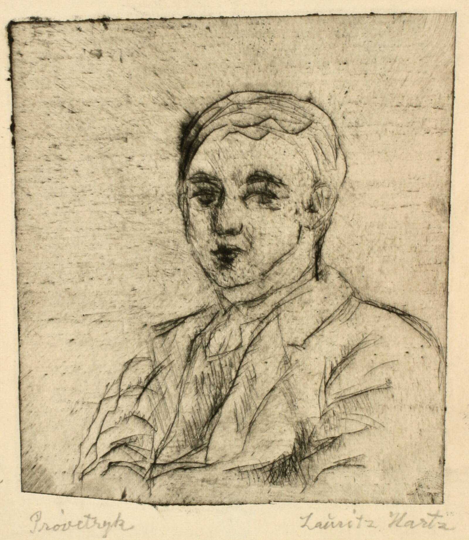 Selvportræt, Lauritz Hartz, 1929