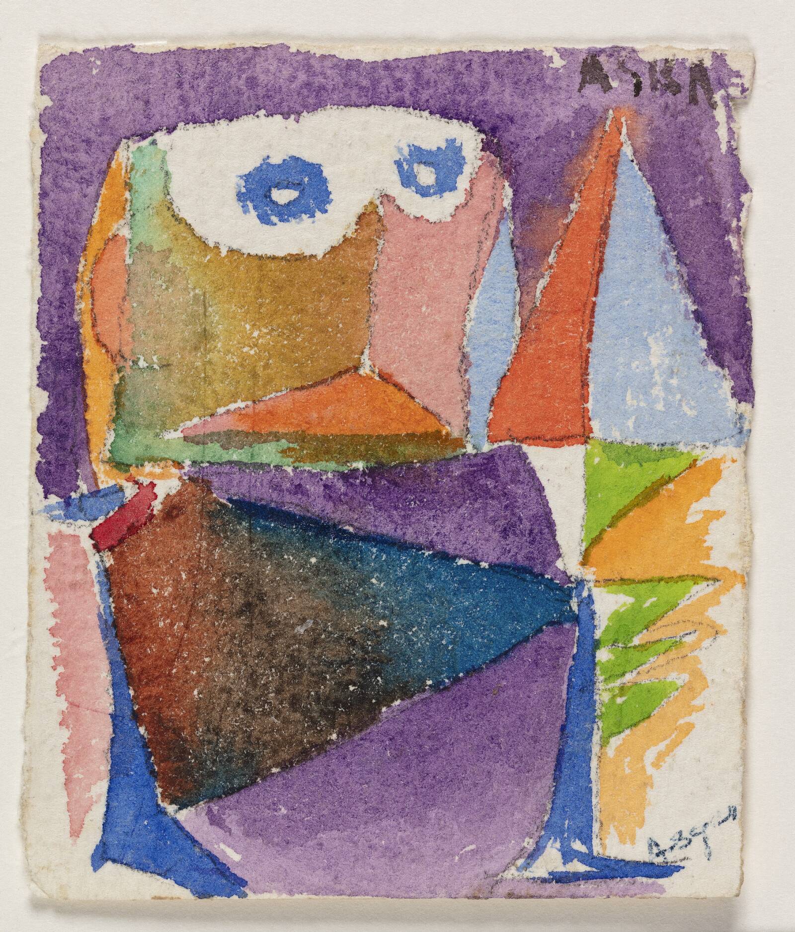 Figur med blå øjne, Asger Jorn, 1944