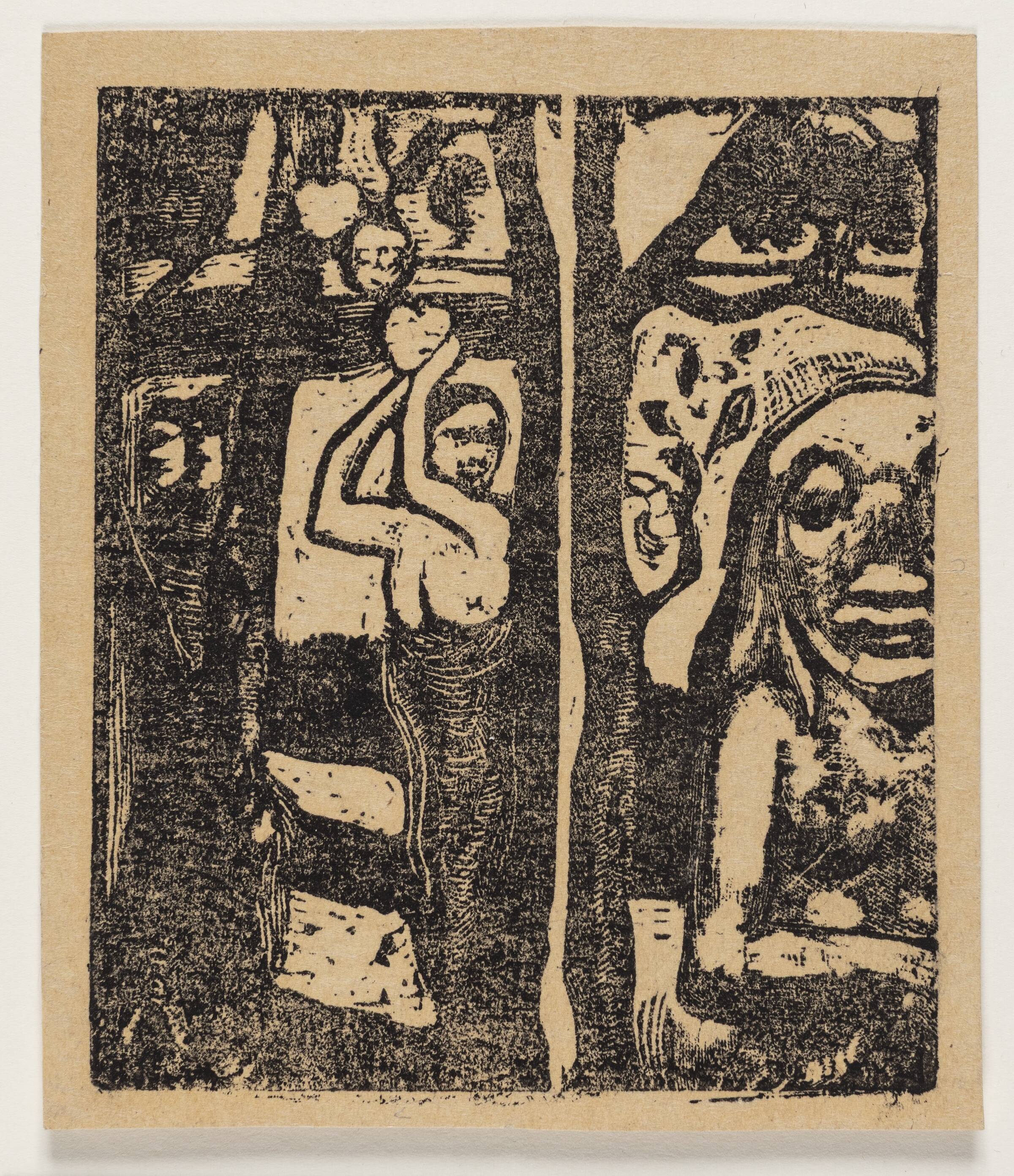 Femme cueillant des fruits et Oviri, Paul Gauguin, 1891-1893