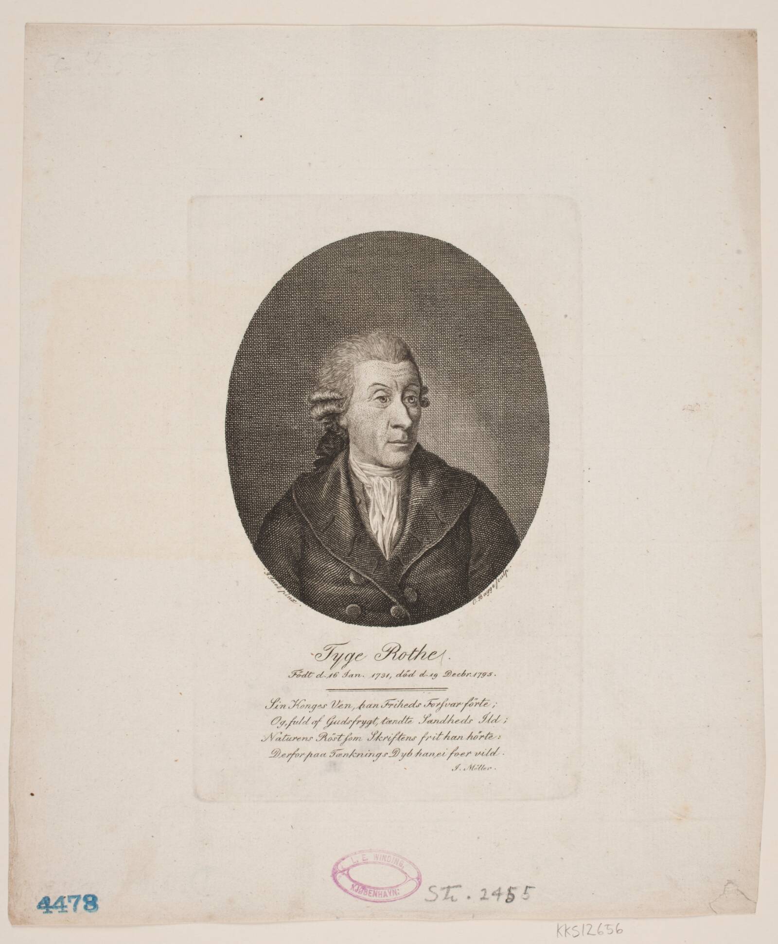 Tyge Rothe, Oluf Olufsen Bagge, 1815
