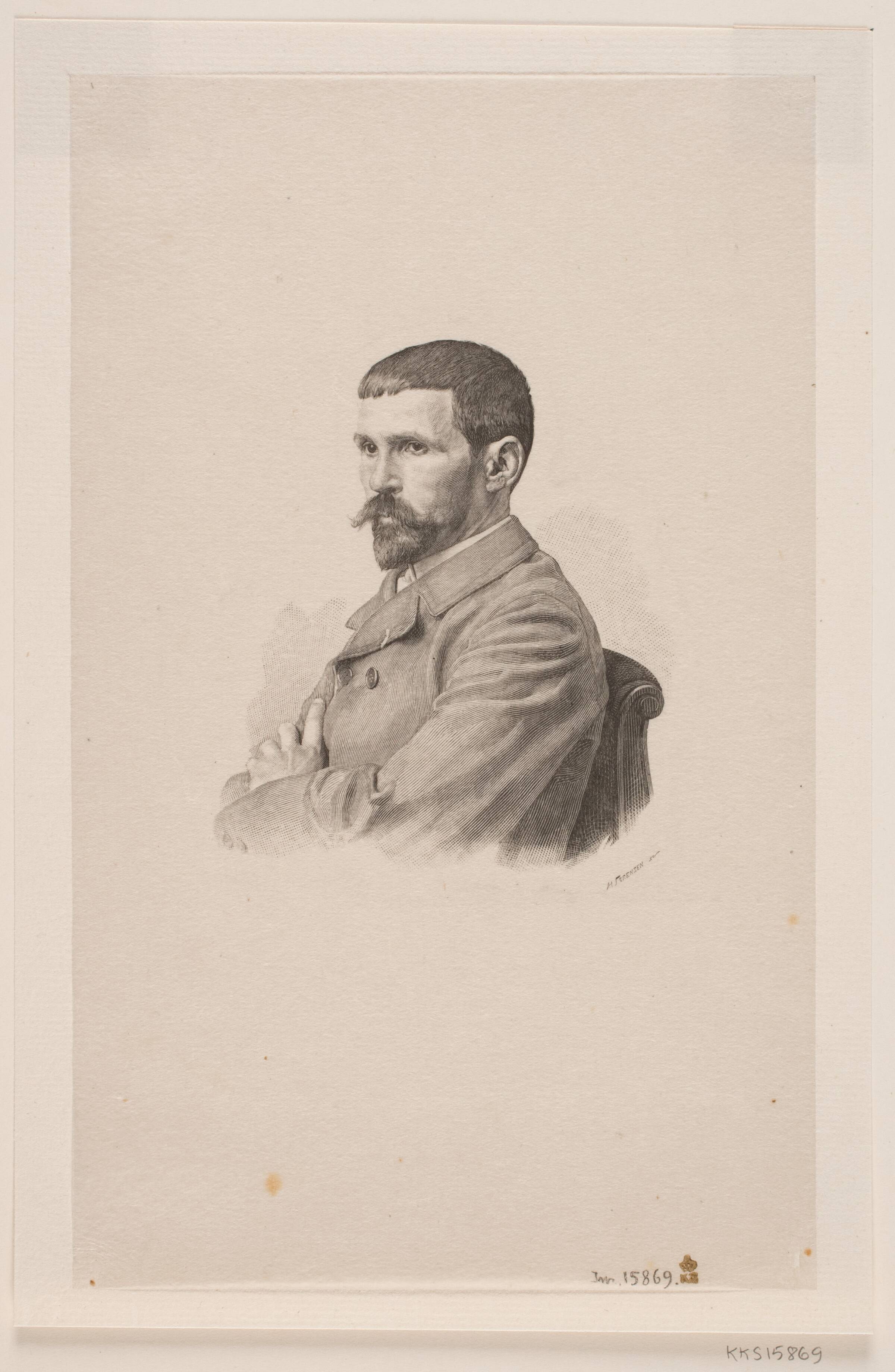 Portræt af maleren P. A. J. Dagnan-Bouveret, Henrik Arnold Hamilkar Sørensen, 1864-1944