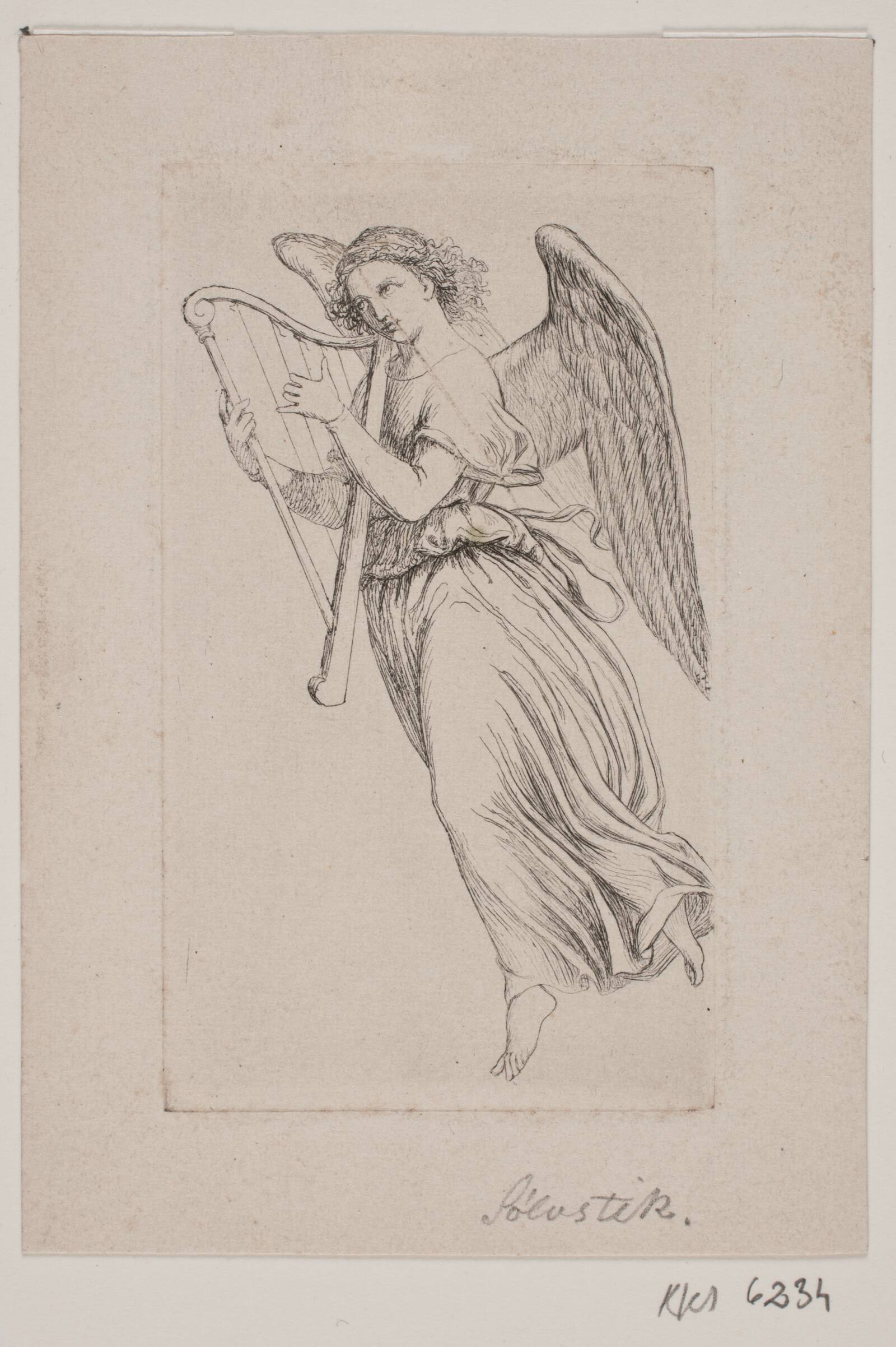 Svævende Engel, Adam Müller, 1844