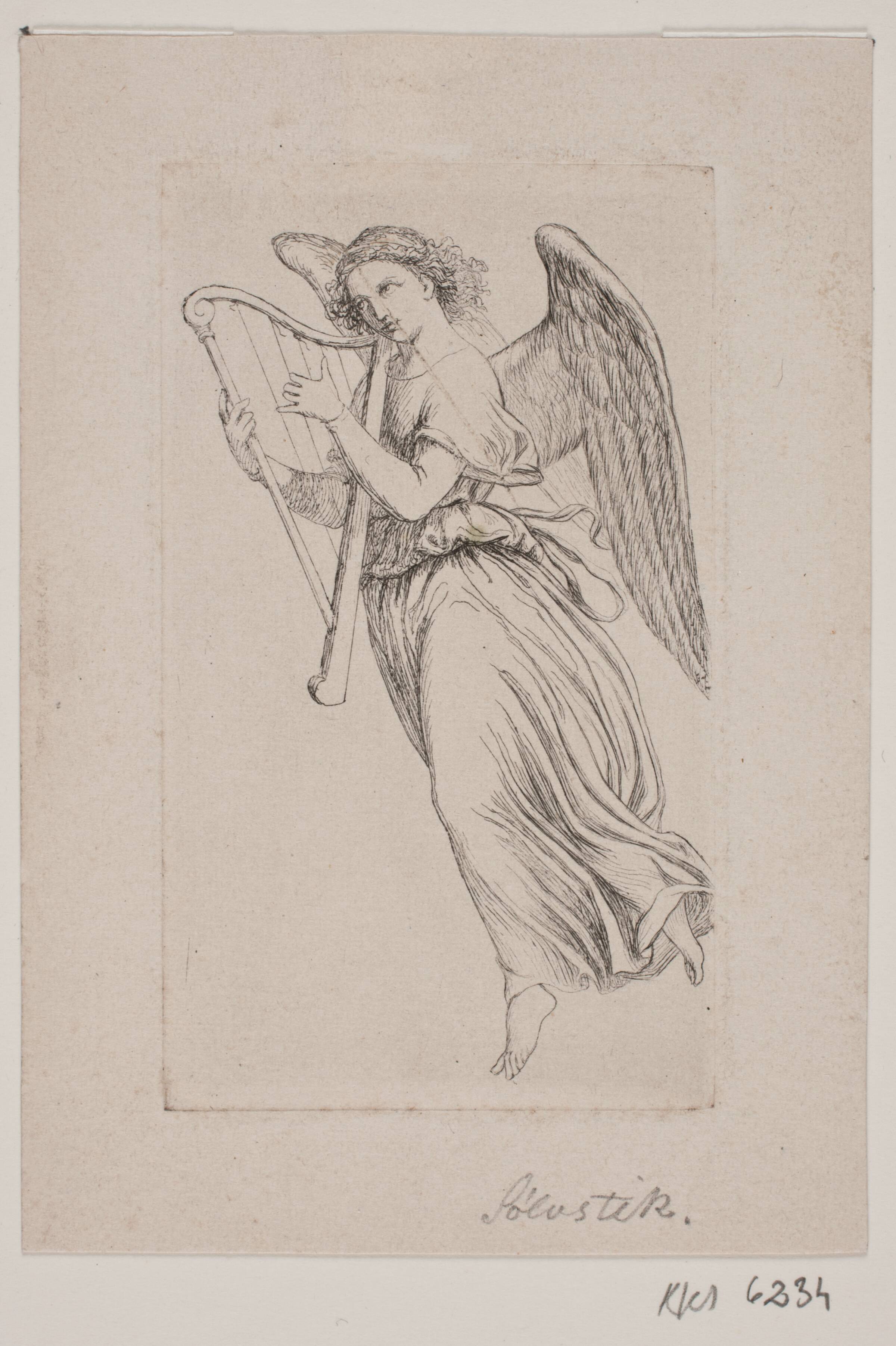 Svævende Engel, Adam Müller, 1844