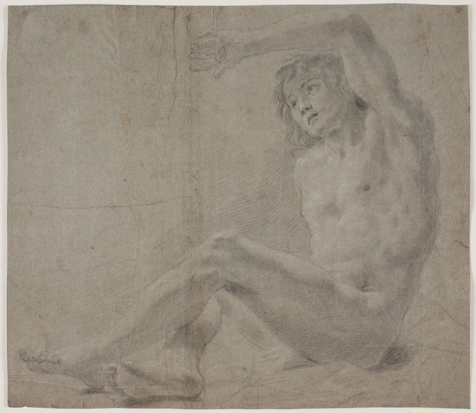 Mandlig modelstudie, Hendrik Krock, 1671-1738