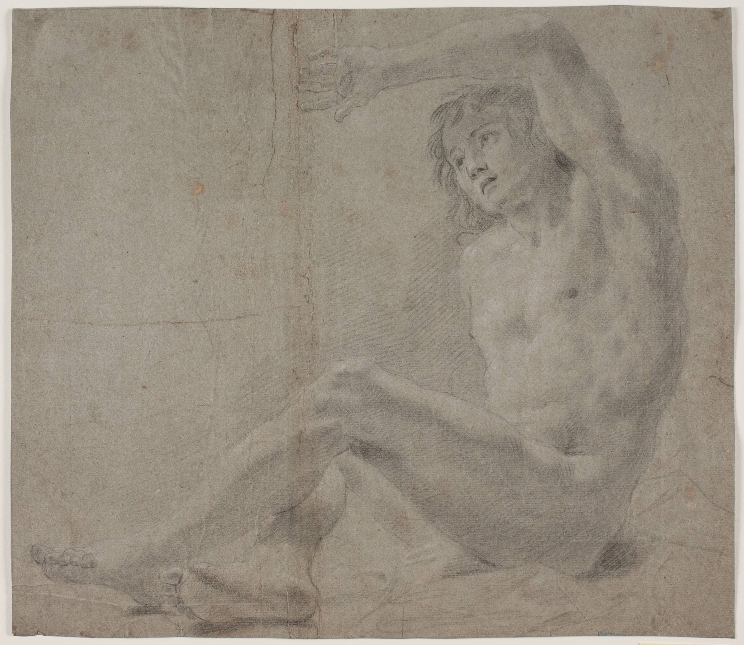 Mandlig modelstudie, Hendrik Krock, 1671-1738