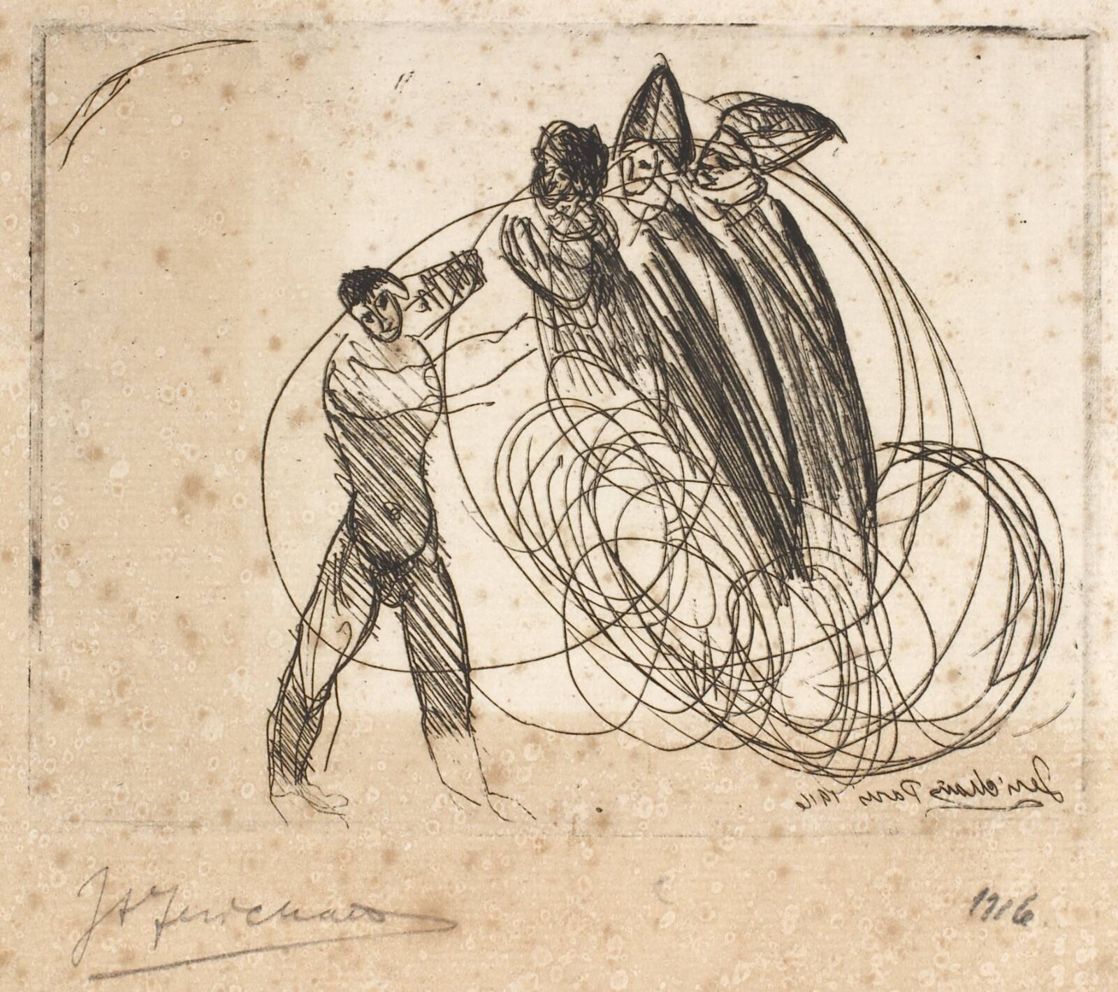 Komposition, J.A. Jerichau, 1916
