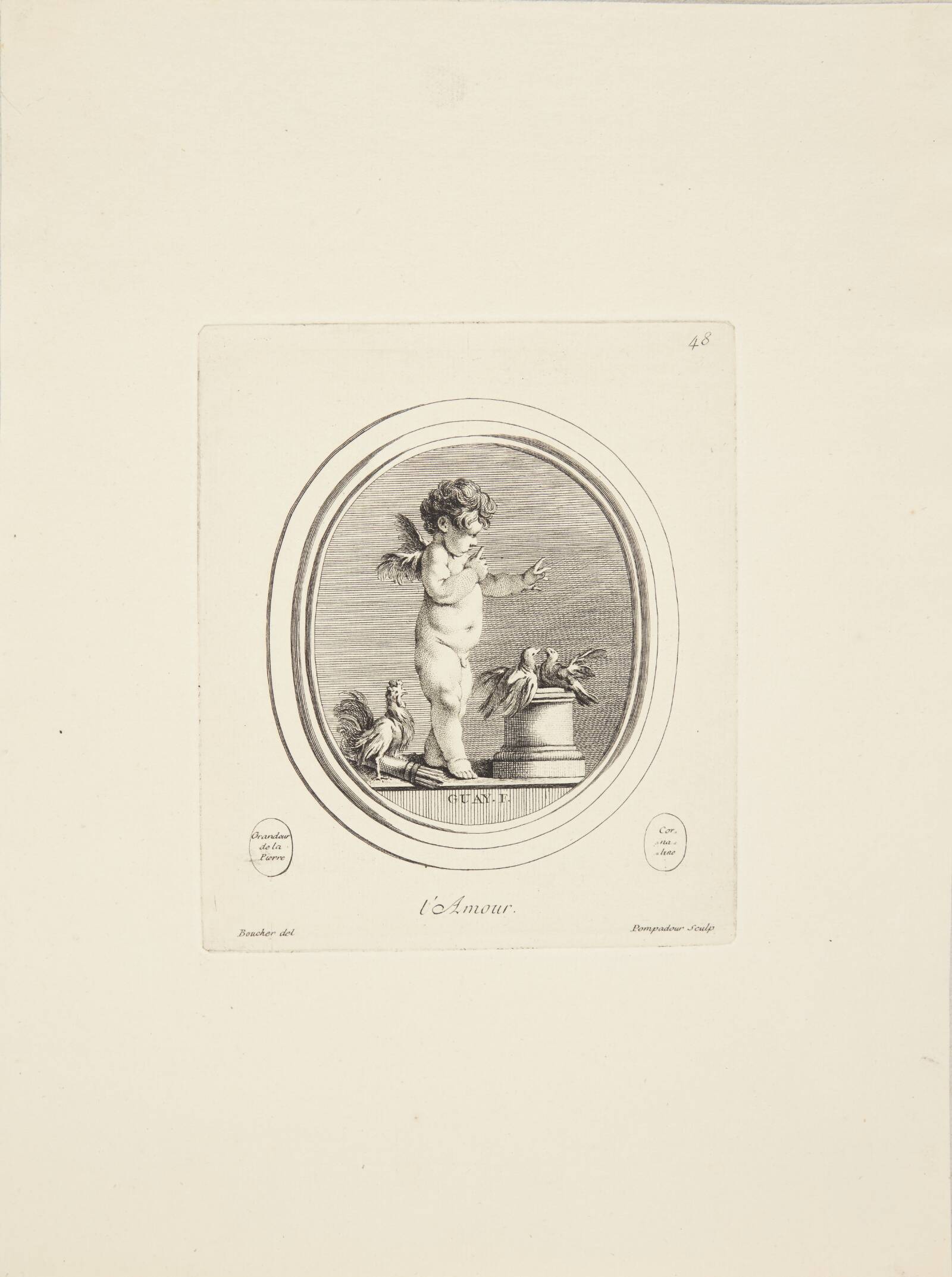 Amor, Madame de Pompadour, 1753-1757