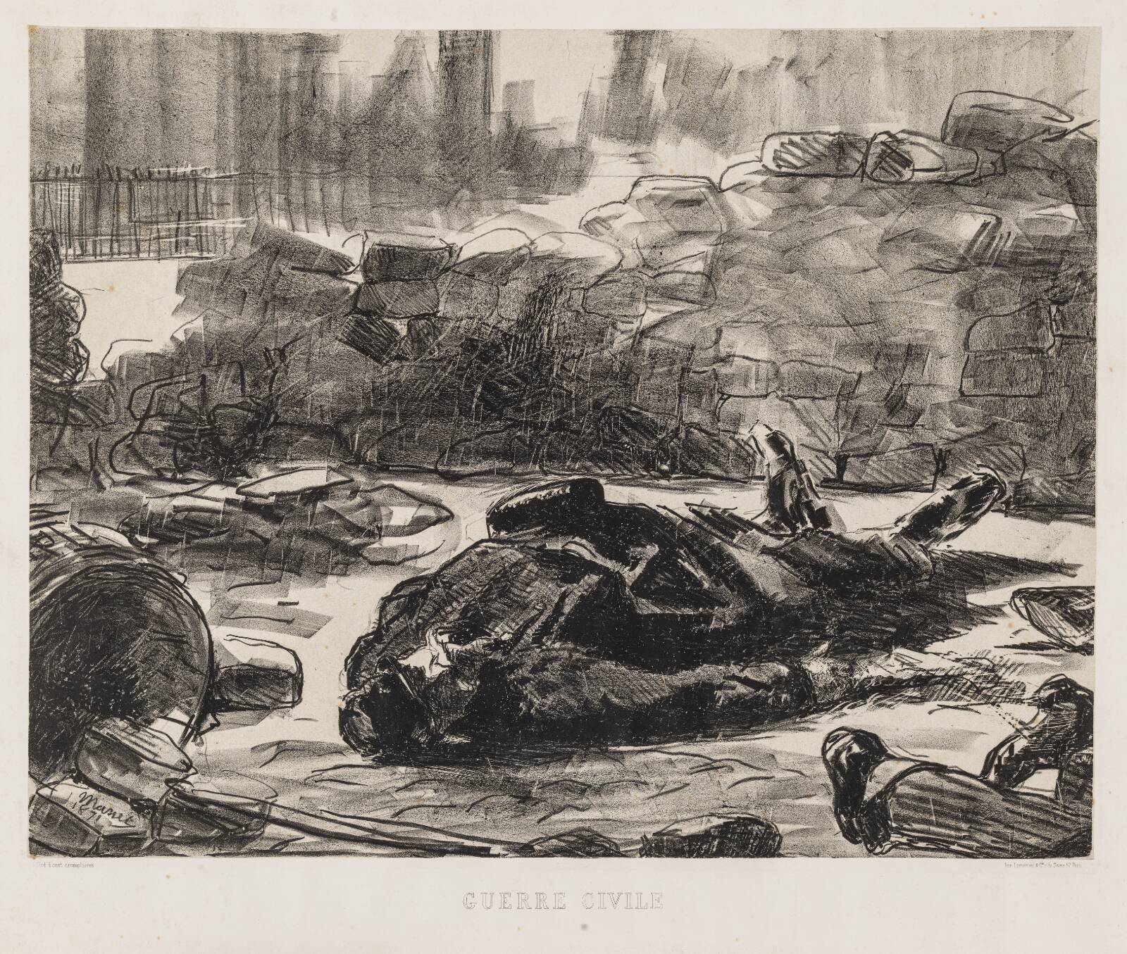 Civil War, by Édouard Manet, 1871