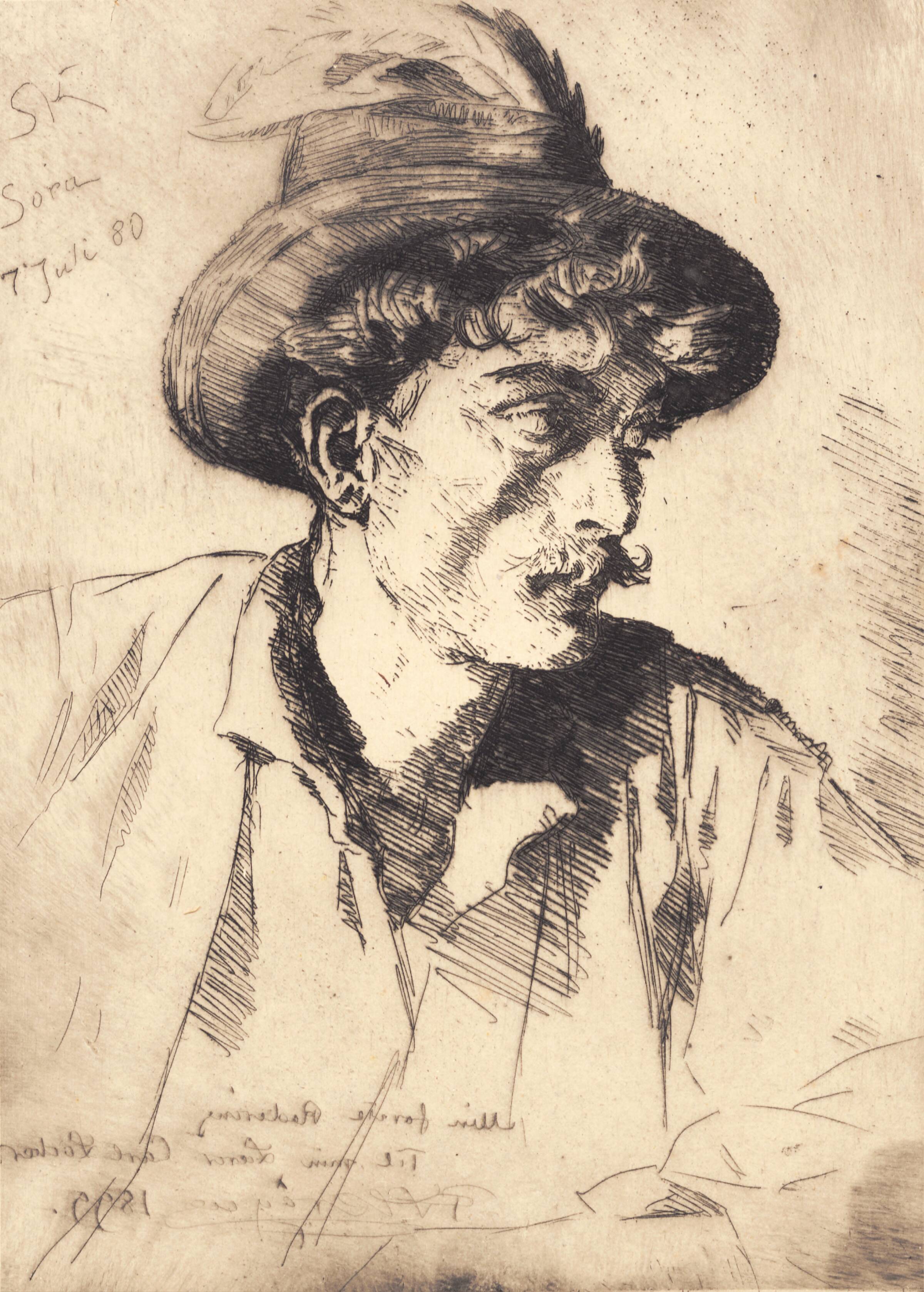 Italiensk landarbejder. Sora, P.S. Krøyer, 1880