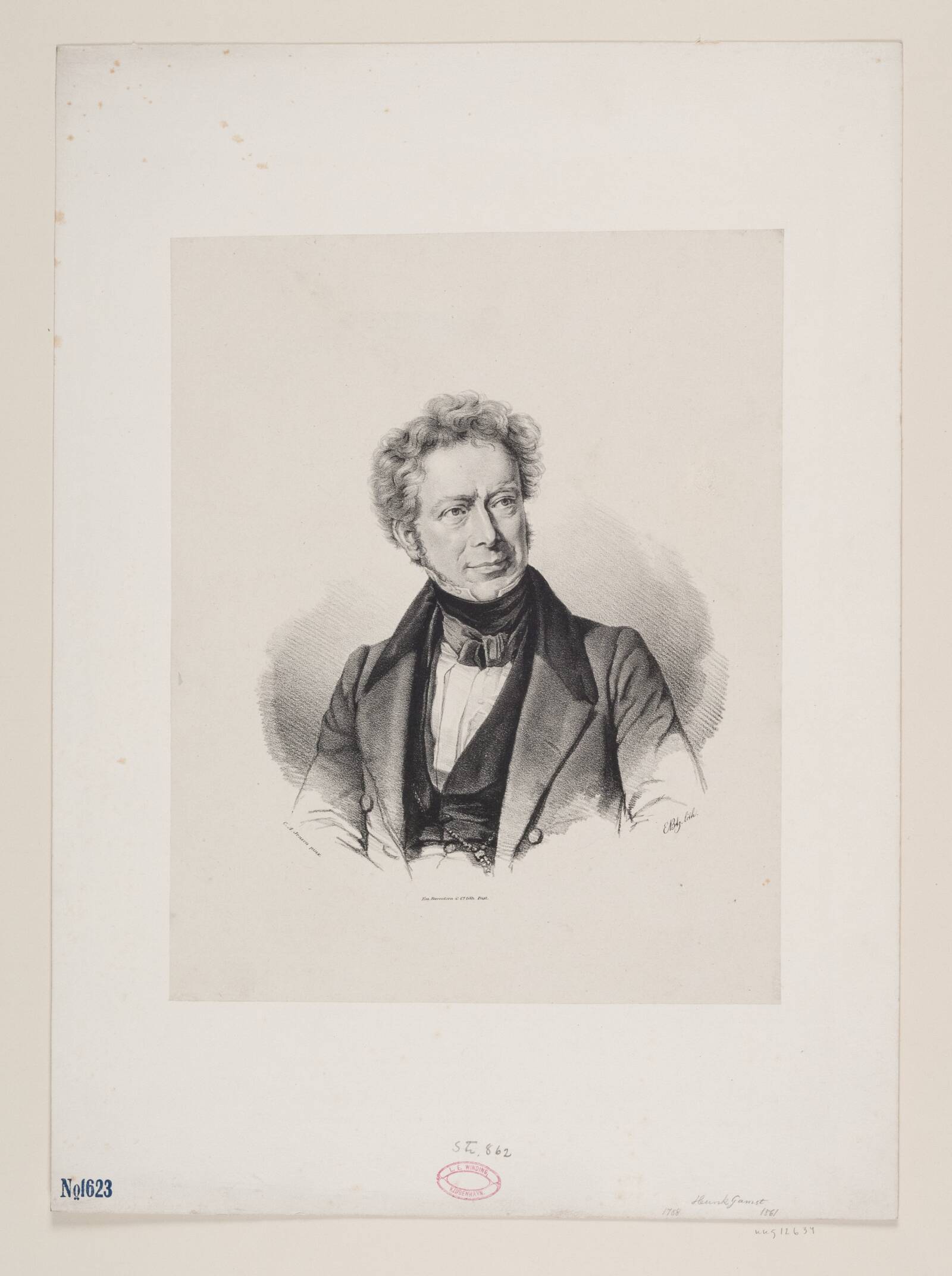 Henrik Gamst, Emil Ditlev Bærentzen, 1799-1868