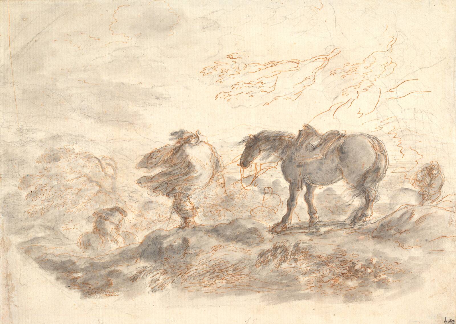 Ryttere i stormvejr, Stefano della Bella, 1610-1664