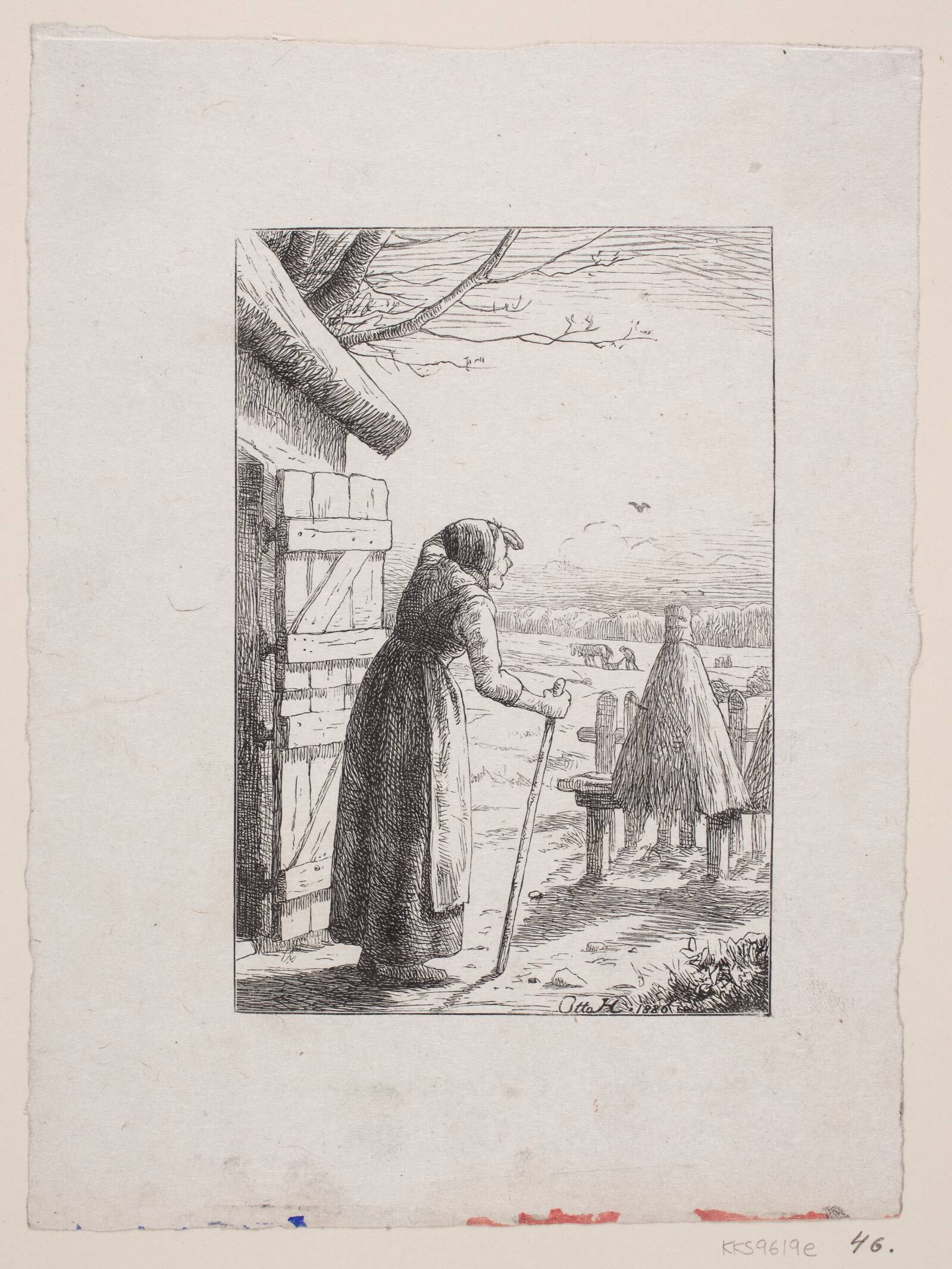 Illustration til H. Drachmann, "Marts", Ubekendt, 1880