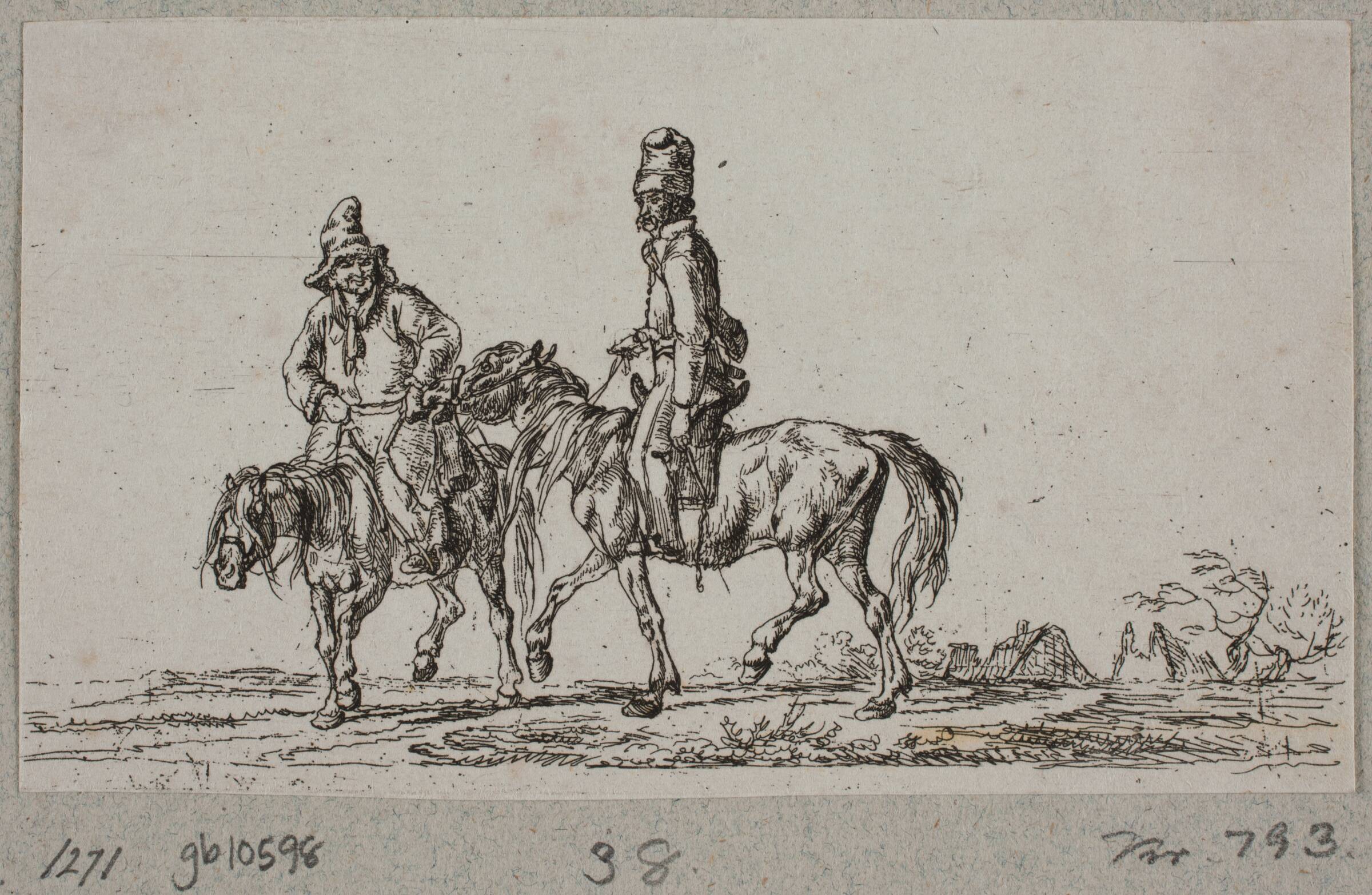 En baschkir og en kosak, Christian David Gebauer, 1813