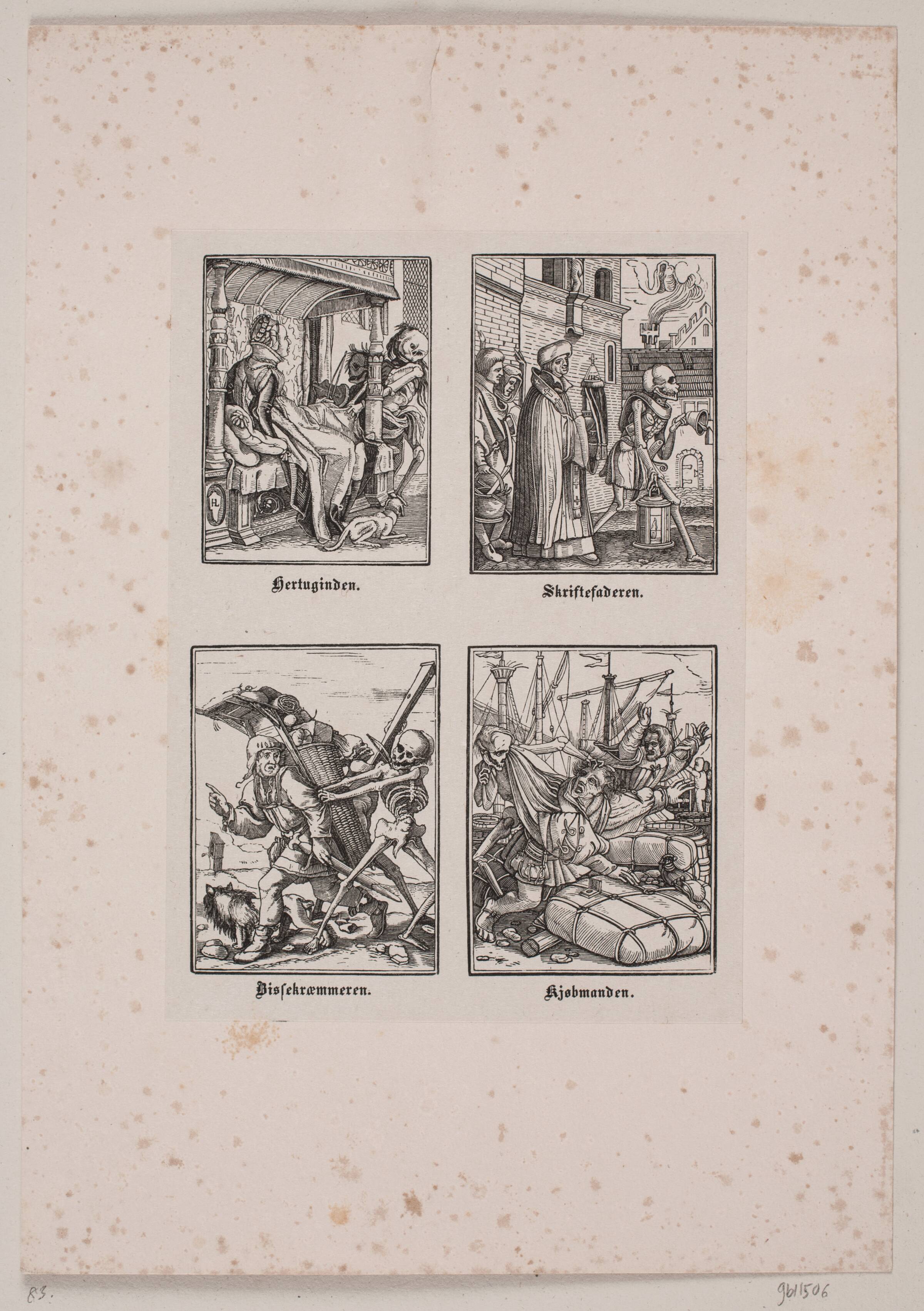 Hertuginden, Skriftefaderen, Bissekræmmeren og Kjøbmanden, Axel Theodor Kittendorff, 1844