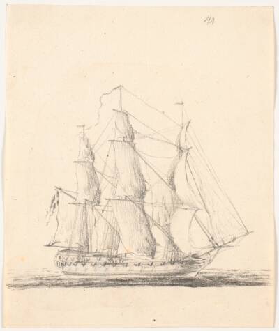 Marineskib for fulde sejl