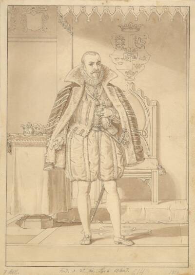 Frederik II i kroningsdragt.