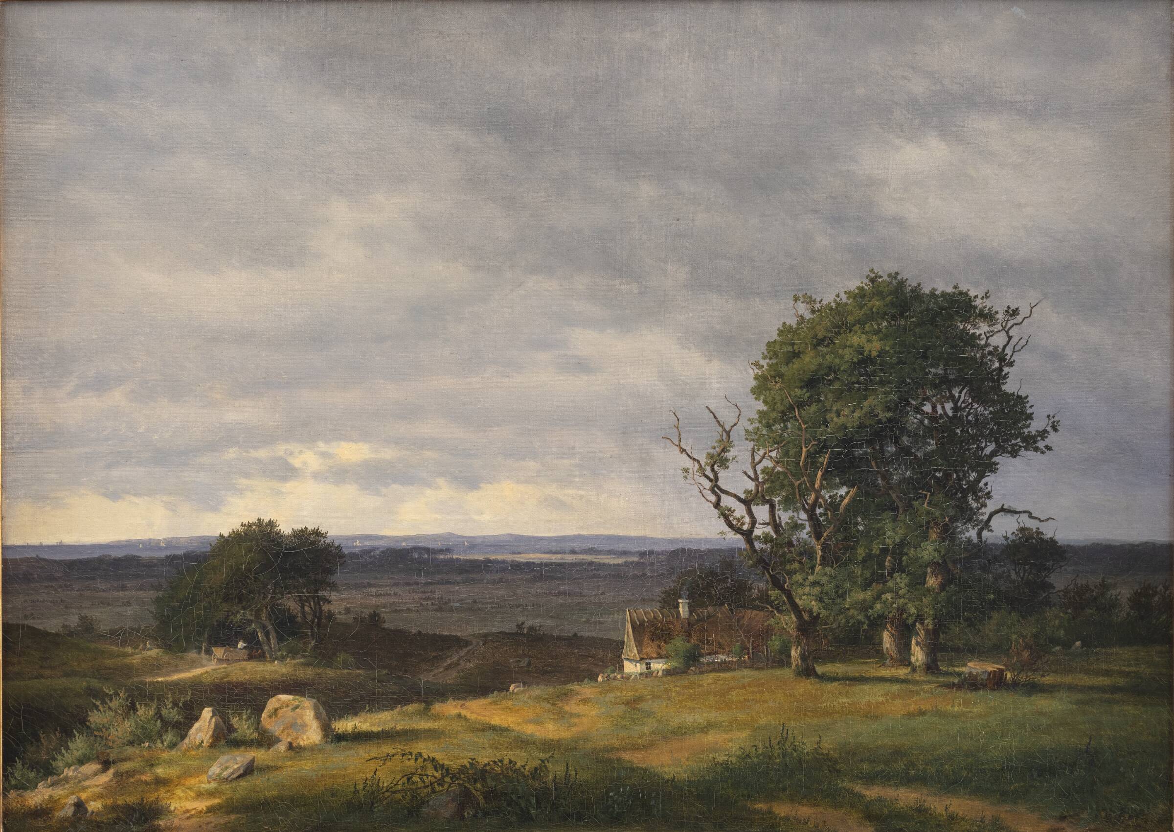 Landskab fra Esromegnen, Frederik Rohde, 1840
