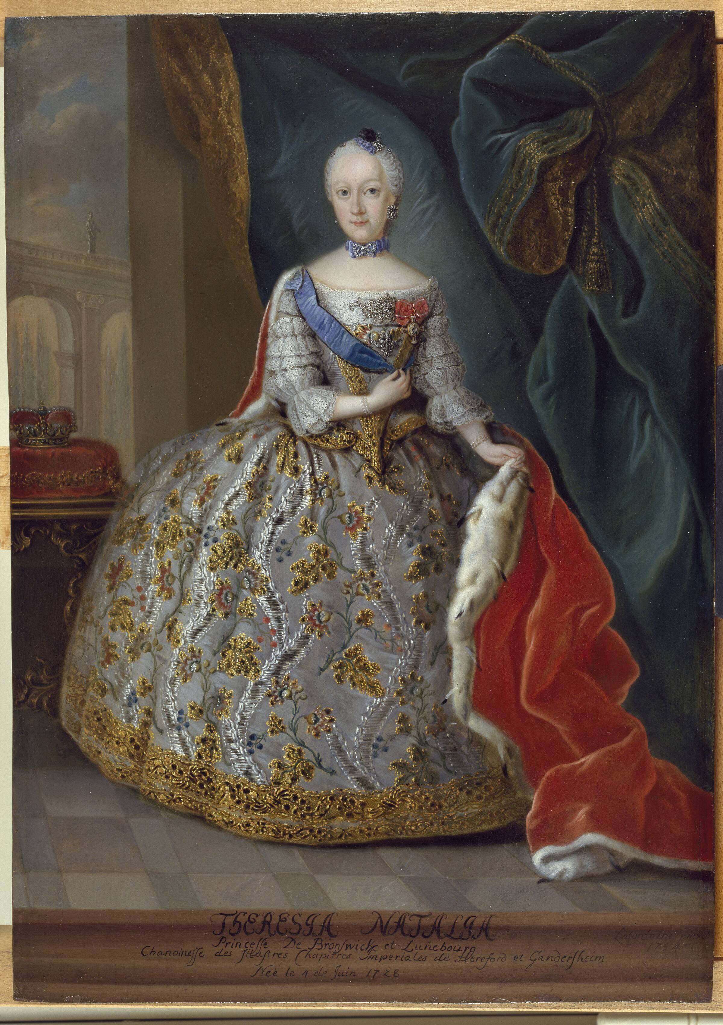 Theresia Natalia, prinsesse af Braunschweig og Lünebourg, Ludolf Lafontaine, 1754