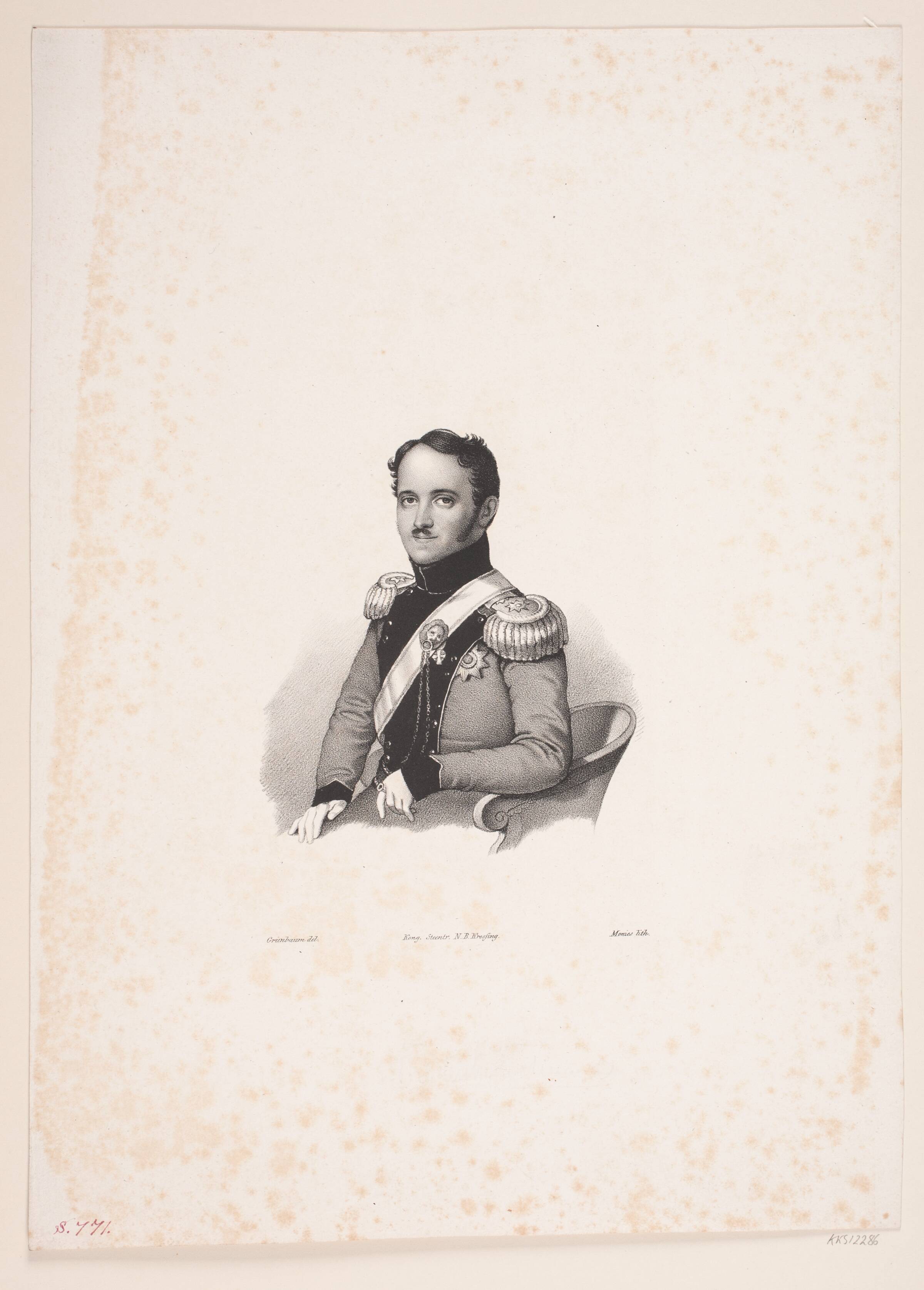 Prins Frederik Ferdinand, David Monies, 1832