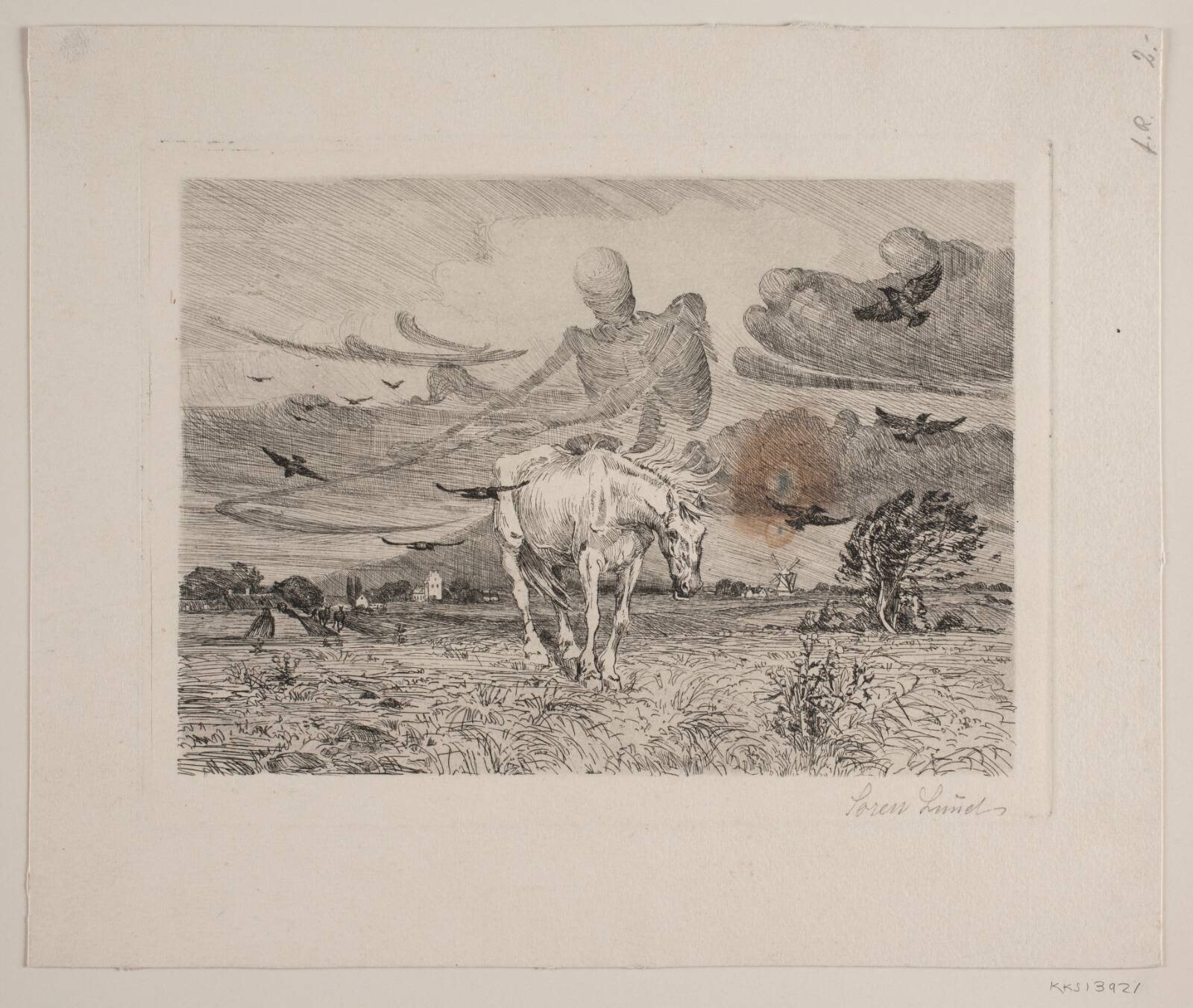 Den gamle hest og døden, Søren Lund, 1800-1899