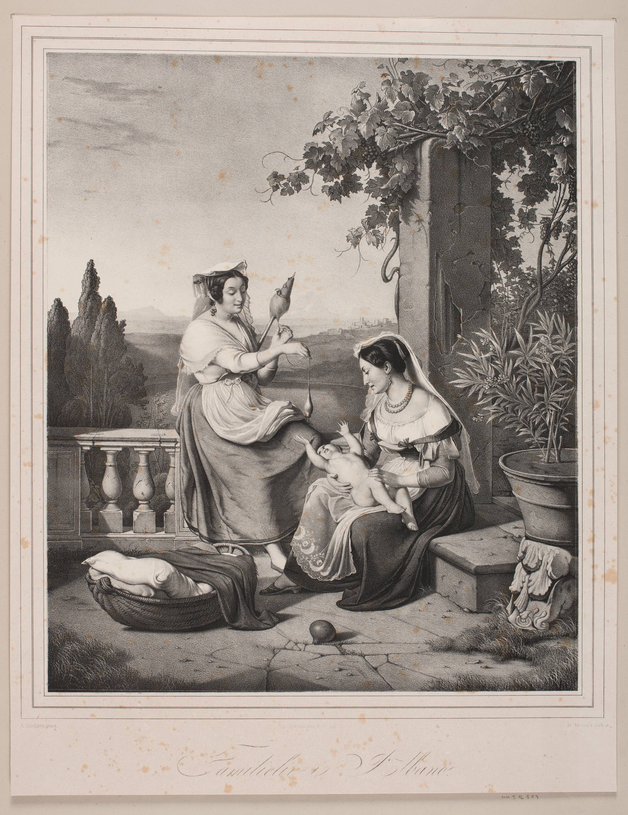 Familieliv i Albano, David Monies, 1839