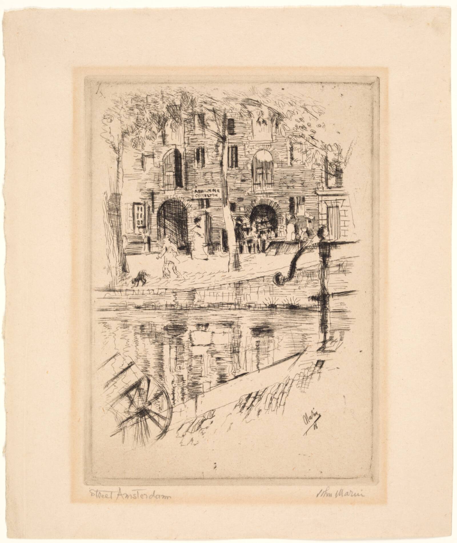 Canal, Amsterdam, John Marin, 1906